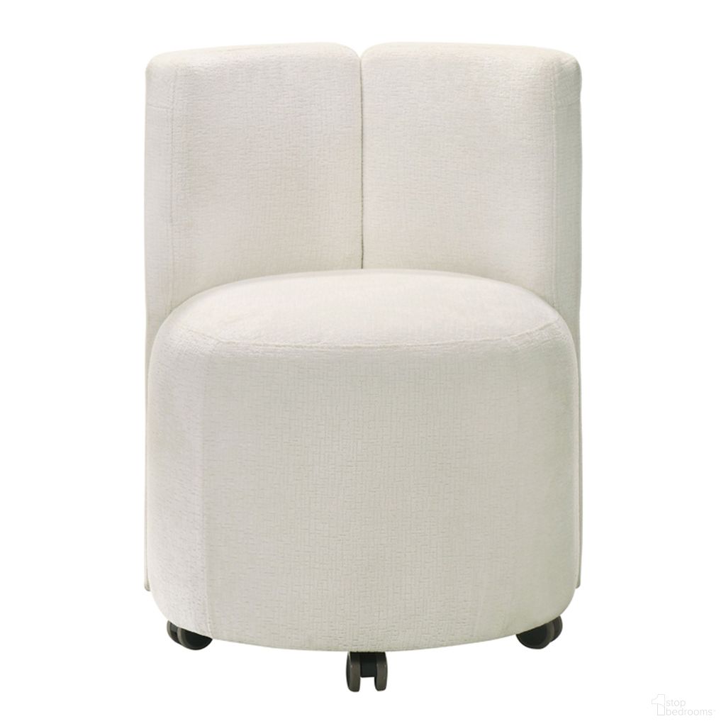 The appearance of Blayde Side Chair with Swivel Set of 2 In White Chenille designed by ACME in the modern / contemporary interior design. This white chenille piece of furniture was selected by 1StopBedrooms from Blayde Collection to add a touch of cosiness and style into your home. Sku: DN02866. Material: Wood. Chair Type: Side Chair.