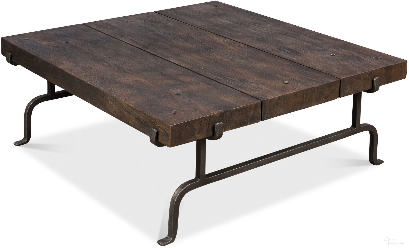 The appearance of Blayne Storm Cloud Cocktail Table designed by Sarreid in the industrial interior design. This brown piece of furniture was selected by 1StopBedrooms from Blayne Collection to add a touch of cosiness and style into your home. Sku: 52714. Material: Iron.