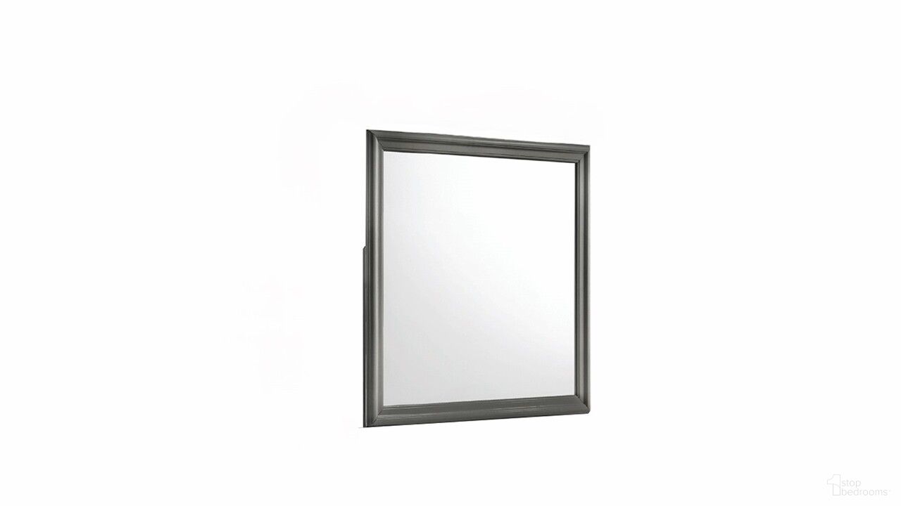 The appearance of Blaze Mirror In Gray designed by Galaxy Home Furnishings in the modern / contemporary interior design. This gray piece of furniture was selected by 1StopBedrooms from Blaze Collection to add a touch of cosiness and style into your home. Sku: 601955556484. Material: Solid Wood.