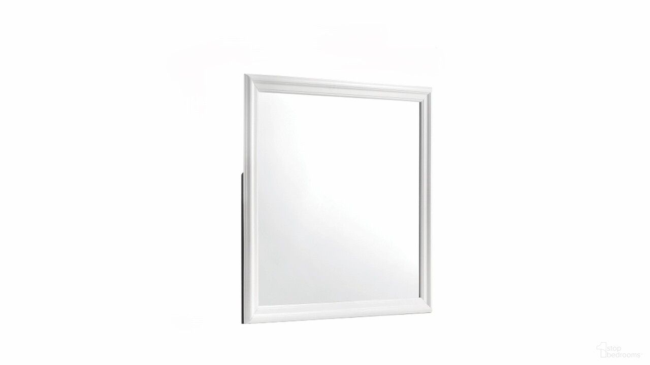 The appearance of Blaze Mirror In White designed by Galaxy Home Furnishings in the modern / contemporary interior design. This white piece of furniture was selected by 1StopBedrooms from Blaze Collection to add a touch of cosiness and style into your home. Sku: 601955556491. Material: Solid Wood.
