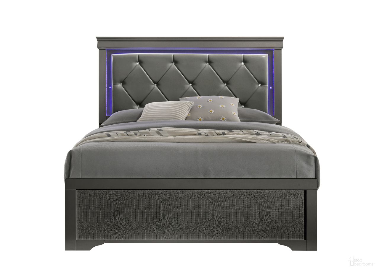 Blaze Queen Panel Bed In Gray