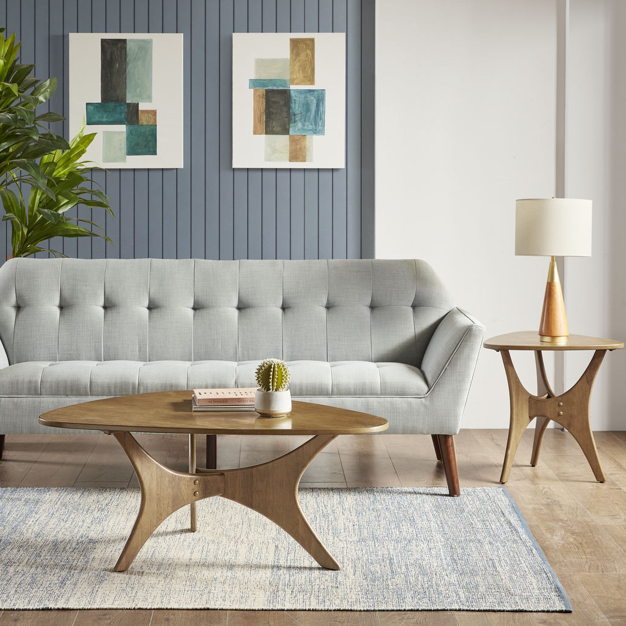 The appearance of Blaze Triangle Wood Occasional Table Set In Light Brown designed by Olliix in the transitional interior design. This light brown piece of furniture was selected by 1StopBedrooms from Blaze Collection to add a touch of cosiness and style into your home. Sku: II120-0427;II120-0428. Material: MDF.
