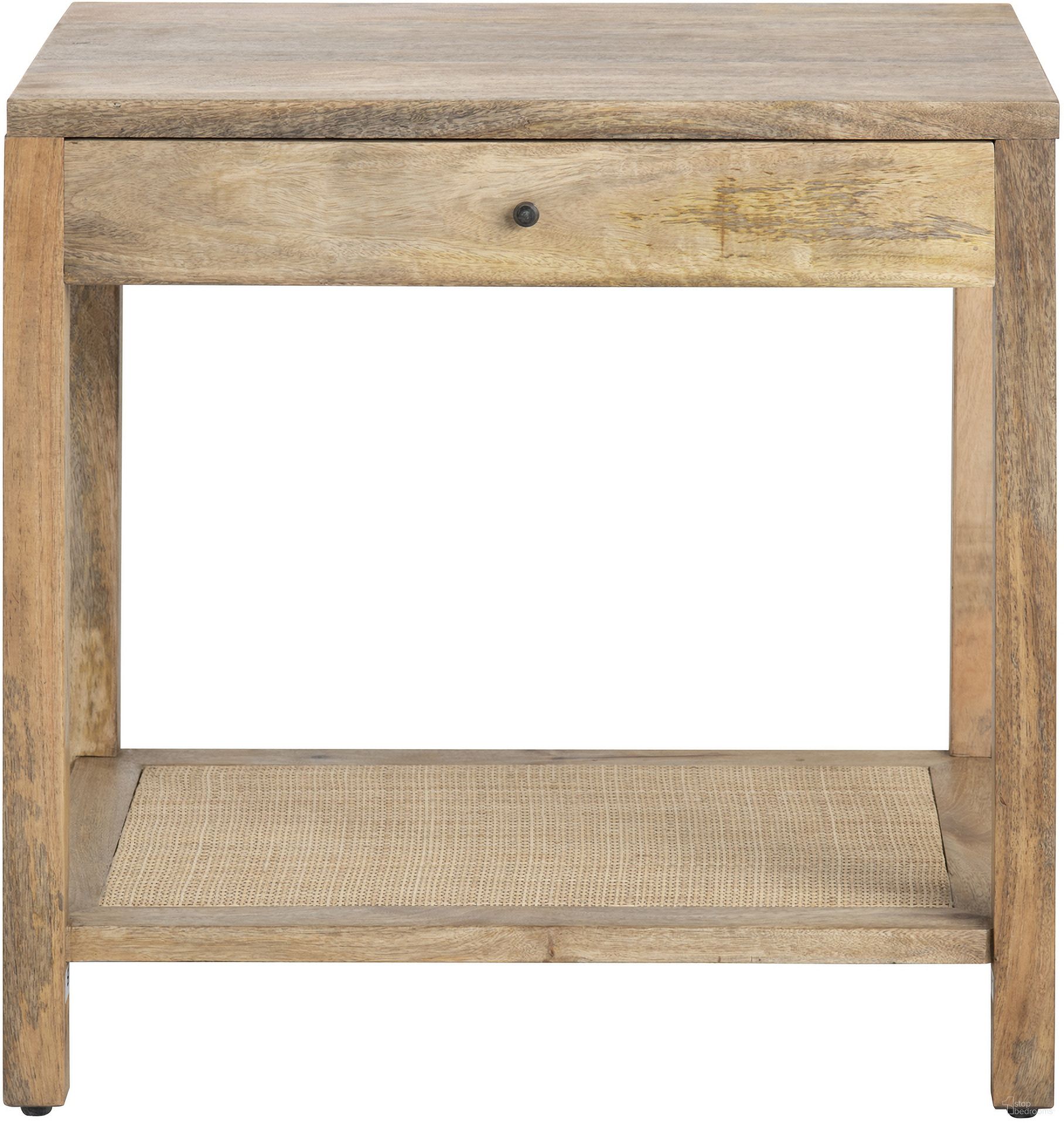 The appearance of Bleached Solid Mango 1 Drawer Accent/End In Brown designed by Crestview Collection in the rustic / southwestern interior design. This brown piece of furniture  was selected by 1StopBedrooms from  to add a touch of cosiness and style into your home. Sku: CVFNR4527. Material: Solid Wood.