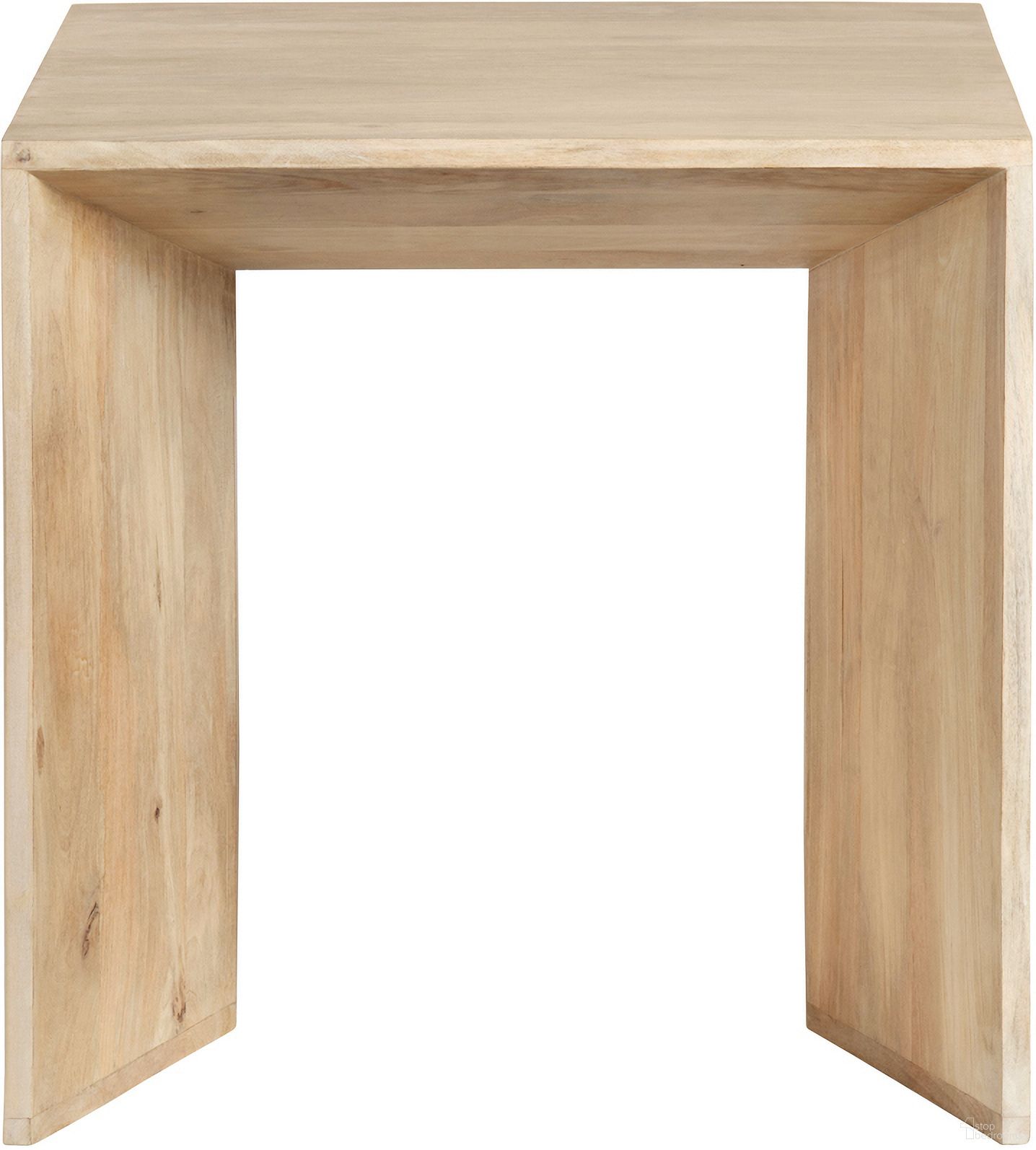 The appearance of Bleached Solid Wood Square Accent/End Table In Brown designed by Crestview Collection in the coastal interior design. This brown piece of furniture  was selected by 1StopBedrooms from  to add a touch of cosiness and style into your home. Sku: CVFNR4572. Material: Solid Wood.
