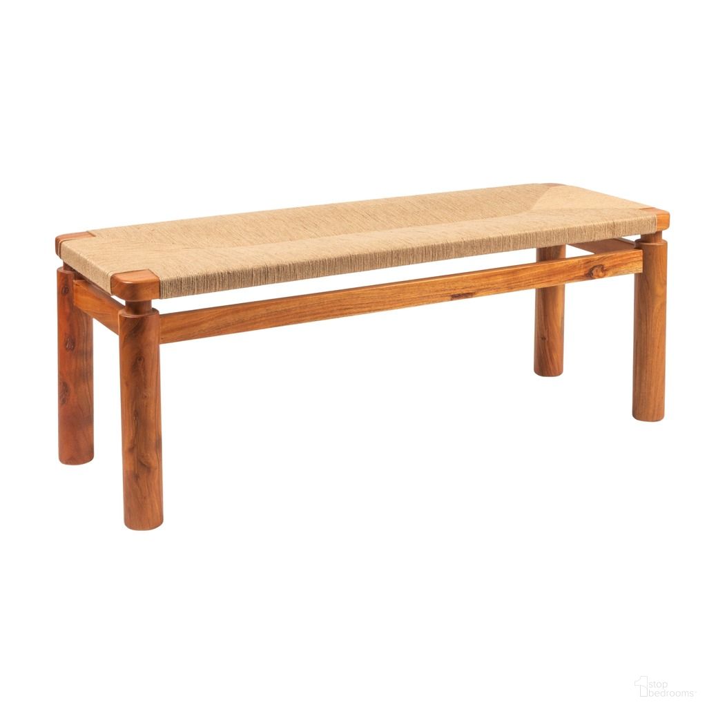 The appearance of Bleeker Rectangular Acacia Wood and Jute Bench In Natural designed by Rowena Interiors in the coastal interior design. This natural piece of furniture  was selected by 1StopBedrooms from Bleeker Collection to add a touch of cosiness and style into your home. Sku: EC2035. Material: Acacia Wood.