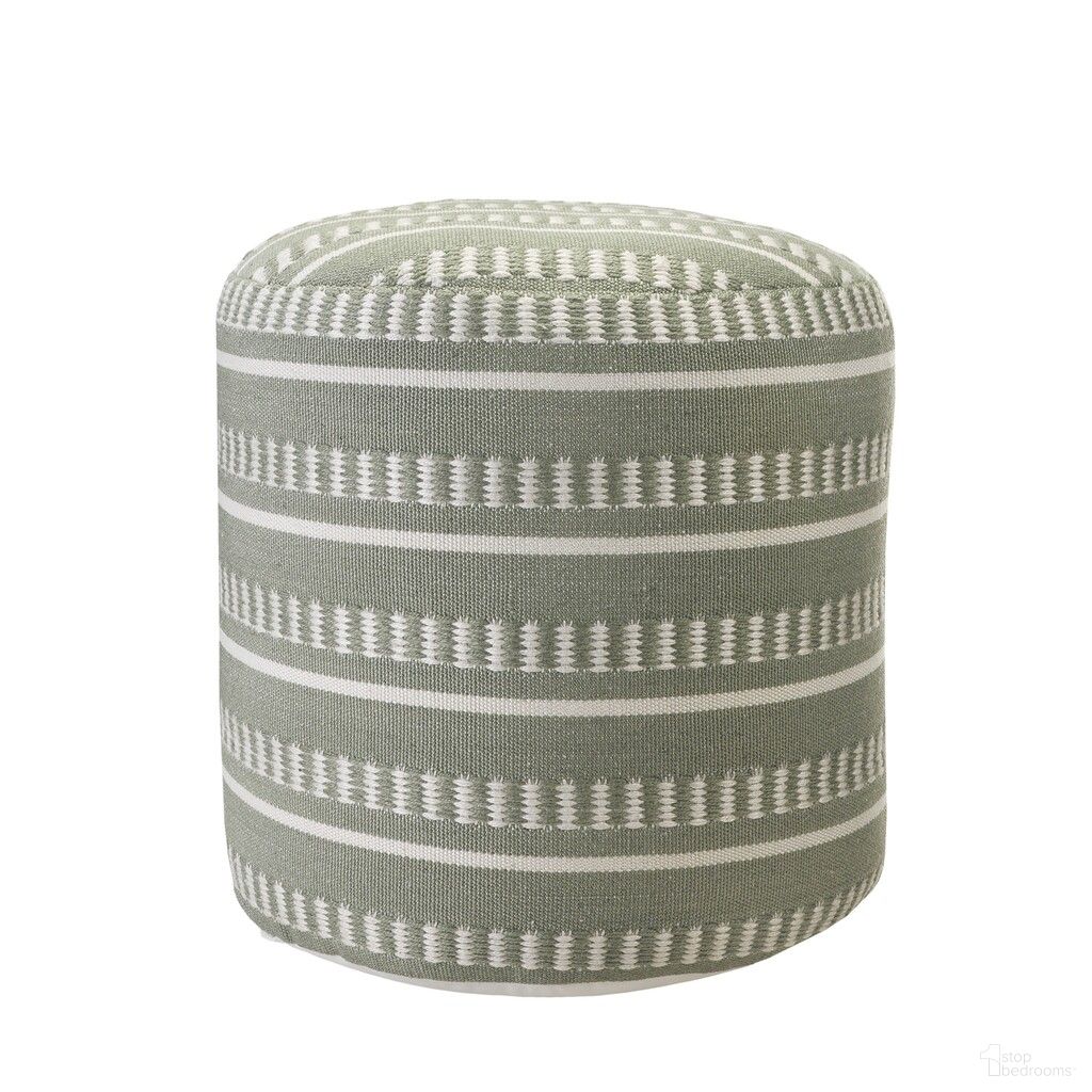 The appearance of Blinkz Striped Hand-Woven Ottoman Pouf In Green designed by Rajani Home in the transitional interior design. This green piece of furniture was selected by 1StopBedrooms from Bova Collection to add a touch of cosiness and style into your home. Sku: 7C971008G49348. Material: Polyester.