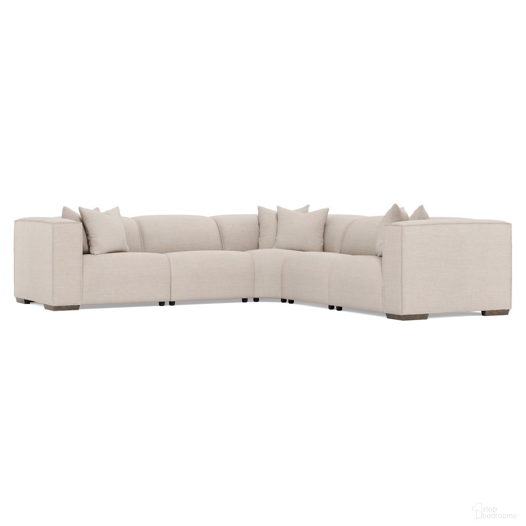 The appearance of Bliss 5-Piece Fabric Power Motion Sectional In White and Cream designed by Bernhardt in the transitional interior design. This white/cream piece of furniture  was selected by 1StopBedrooms from Bliss Collection to add a touch of cosiness and style into your home. Sku: B430RCO;B430RCO;B432RCO;B435RCO;B436RCO. Material: Fabric.