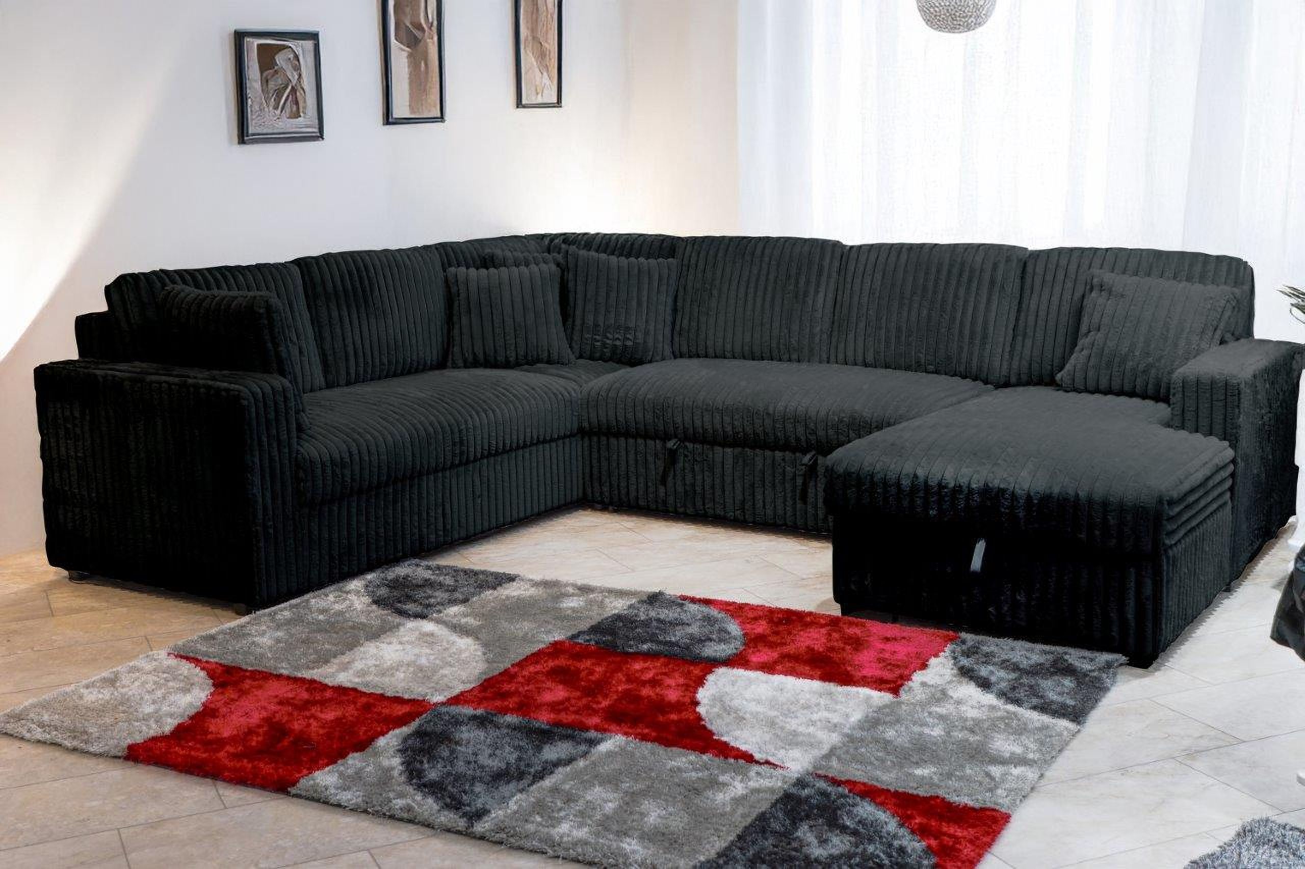 Bliss RAF Sleeper Sectional In Midnight