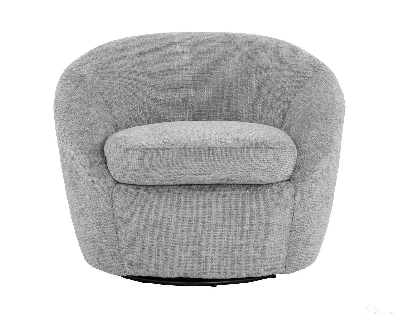 Bliss Swivel Lounge Chair In Husky Grey