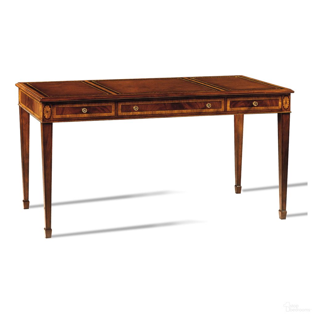 The appearance of Blixen Desk In Mahogany/Brown/Brass designed by Maitland-Smith in the modern / contemporary interior design. This mahogany/brown/brass piece of furniture was selected by 1StopBedrooms from Maitland Smith Collection to add a touch of cosiness and style into your home. Sku: 89-0006. Material: Mahogany.