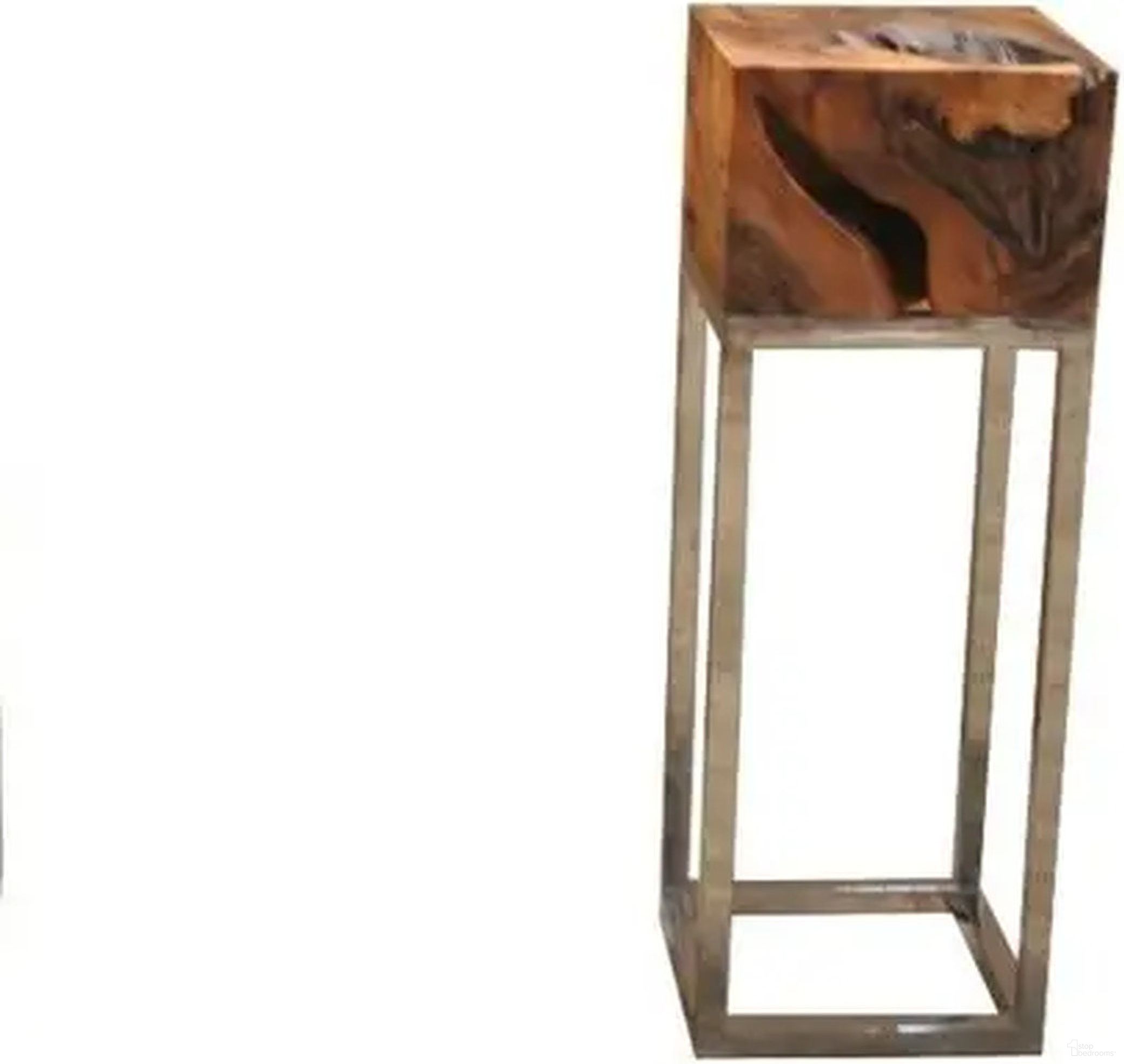 The appearance of Block Brown And Silver Pedestal 31 Inch End Table designed by Bellini Modern Living in the transitional interior design. This brown piece of furniture  was selected by 1StopBedrooms from Block Collection to add a touch of cosiness and style into your home. Sku: Block P 31.