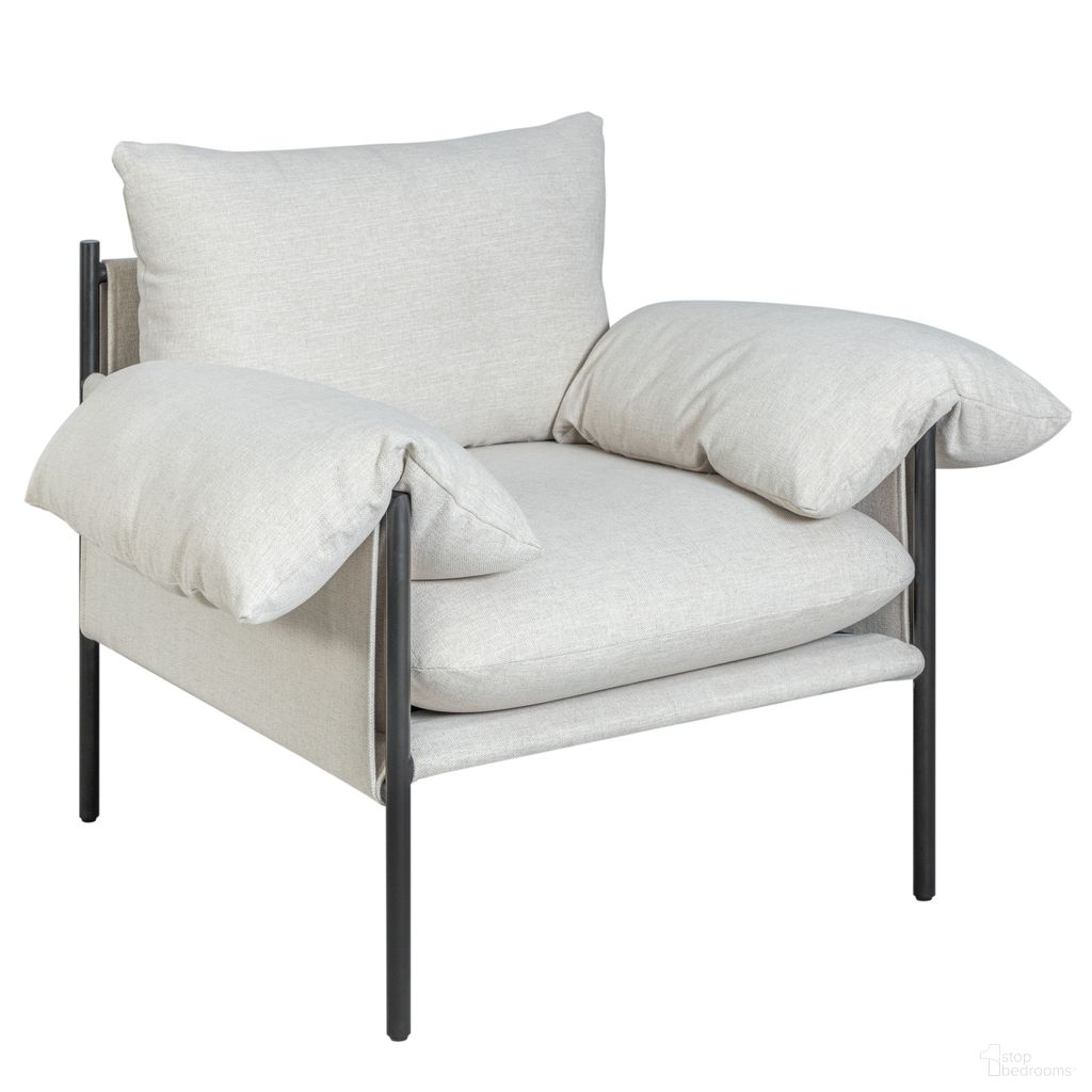 The appearance of Bloom Accent Chair In Soft Oat and Black designed by Armen Living in the modern / contemporary interior design. This soft oat and black piece of furniture was selected by 1StopBedrooms from Bloom Collection to add a touch of cosiness and style into your home. Sku: LCBLCHBLKSO. Material: Fabric.