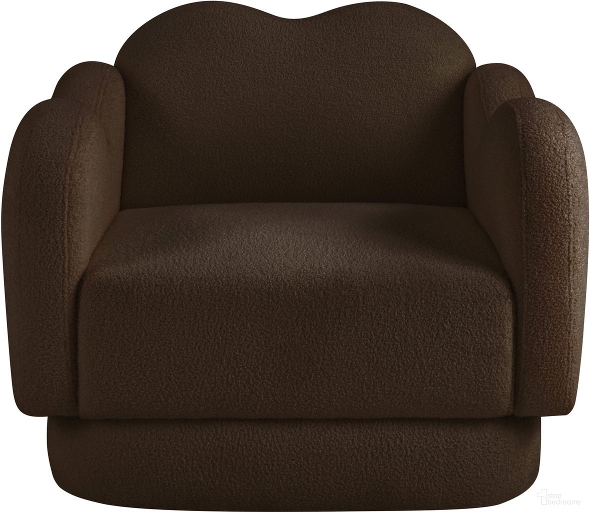 The appearance of Bloom Teddy Fabric Chair In Brown designed by Meridian in the modern / contemporary interior design. This brown piece of furniture  was selected by 1StopBedrooms from Bloom Collection to add a touch of cosiness and style into your home. Sku: 44006Brown-C. Material: Fabric.