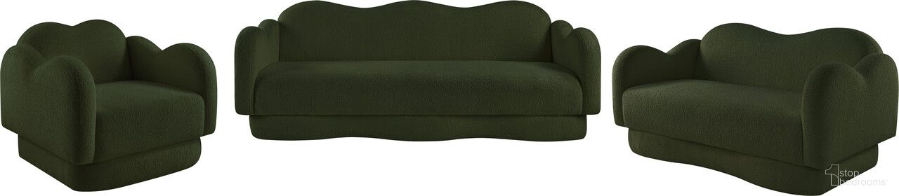 The appearance of Bloom Teddy Fabric Living Room Set In Green designed by Meridian in the modern / contemporary interior design. This green piece of furniture was selected by 1StopBedrooms from Bloom Collection to add a touch of cosiness and style into your home. Sku: 44006Green-S;44006Green-L. Material: Fabric.