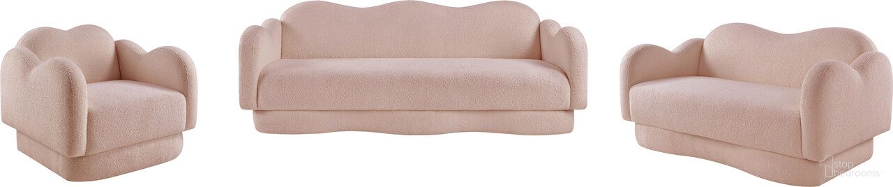 The appearance of Bloom Teddy Fabric Living Room Set In Pink designed by Meridian in the modern / contemporary interior design. This pink piece of furniture was selected by 1StopBedrooms from Bloom Collection to add a touch of cosiness and style into your home. Sku: 44006Pink-S;44006Pink-L. Material: Fabric.
