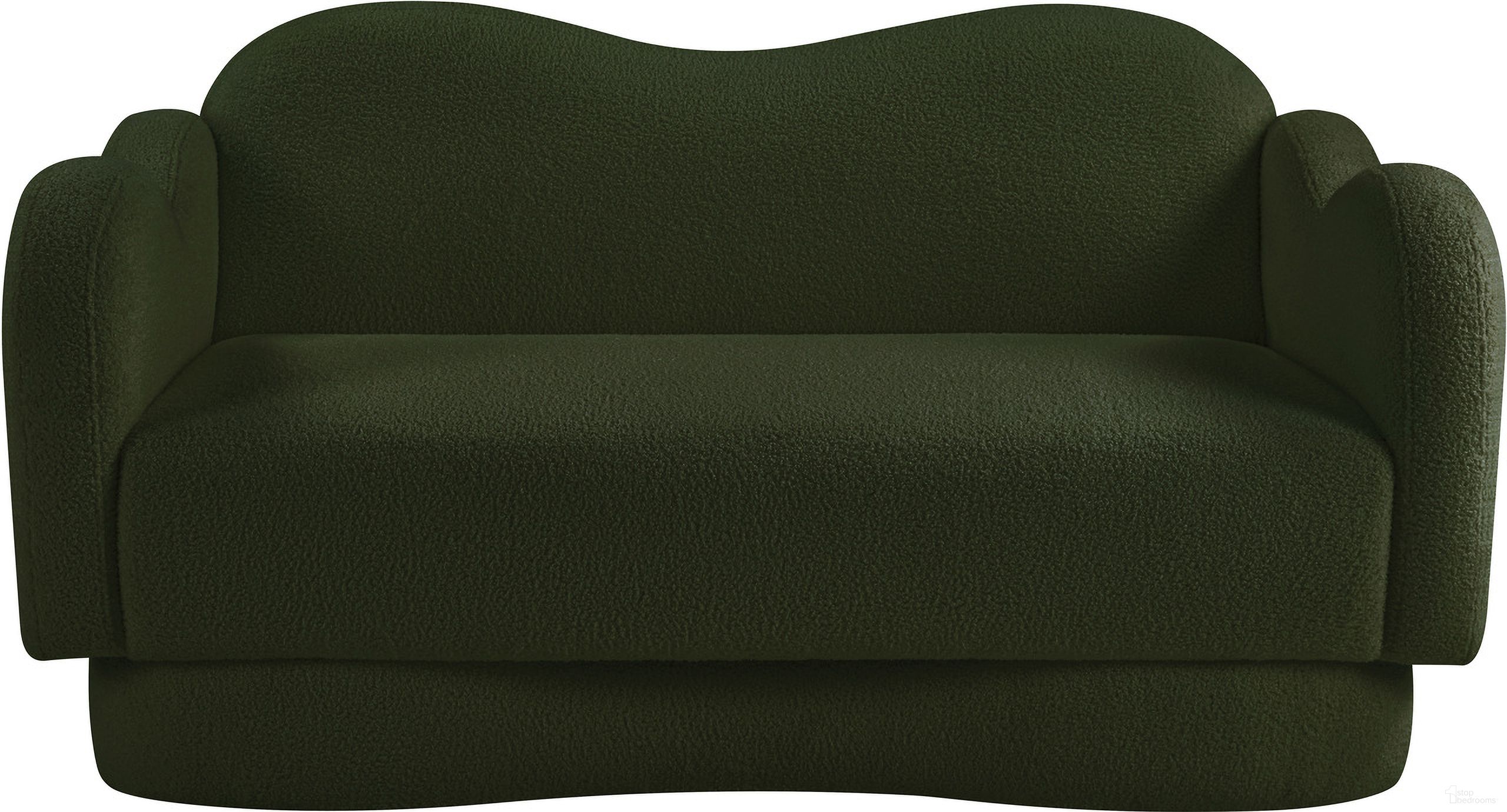 The appearance of Bloom Teddy Fabric Loveseat In Green designed by Meridian in the modern / contemporary interior design. This green piece of furniture was selected by 1StopBedrooms from Bloom Collection to add a touch of cosiness and style into your home. Sku: 44006Green-L. Material: Fabric.