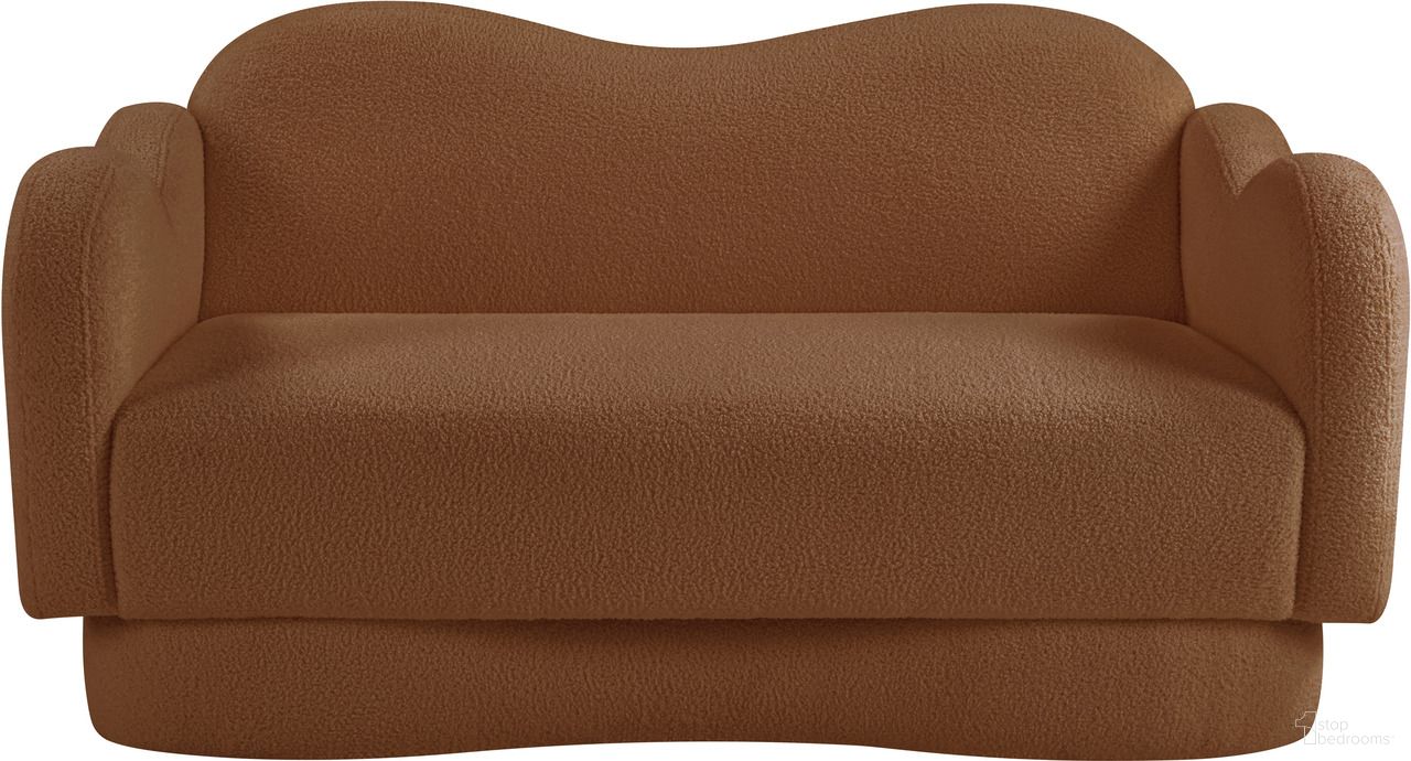 The appearance of Bloom Teddy Fabric Loveseat In Saddle designed by Meridian in the modern / contemporary interior design. This saddle piece of furniture was selected by 1StopBedrooms from Bloom Collection to add a touch of cosiness and style into your home. Sku: 44006Saddle-L. Material: Fabric.