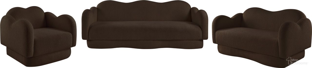 The appearance of Bloom Teddy Living Room Set In Brown designed by Meridian in the modern / contemporary interior design. This brown piece of furniture was selected by 1StopBedrooms from Bloom Collection to add a touch of cosiness and style into your home. Sku: 44006Brown-S;44006Brown-L. Material: Fabric.