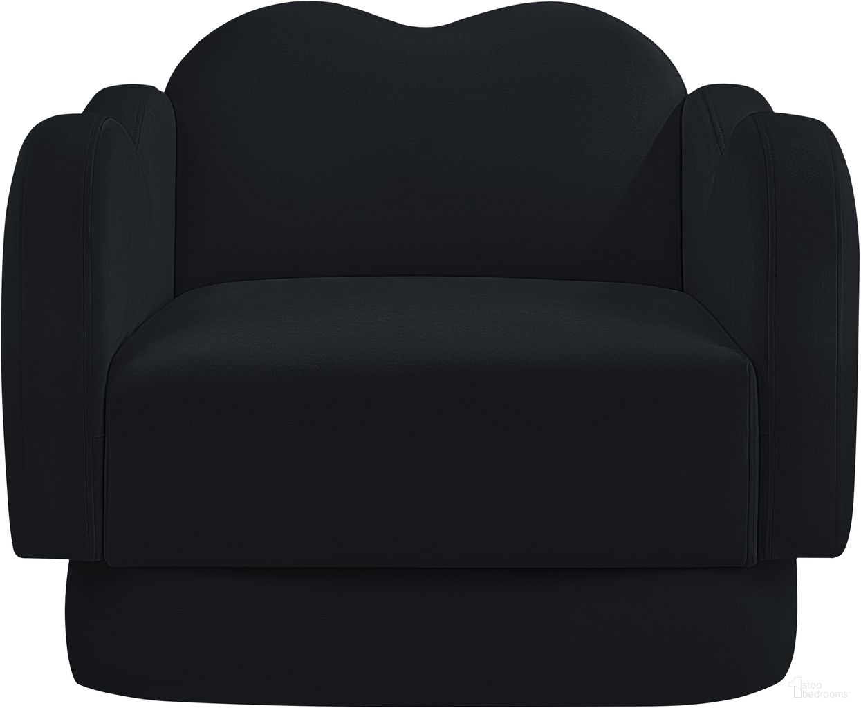 The appearance of Bloom Velvet Chair In Black Velvet designed by Meridian in the modern / contemporary interior design. This black velvet piece of furniture was selected by 1StopBedrooms from Bloom Collection to add a touch of cosiness and style into your home. Sku: 44007Black-C. Material: Velvet.