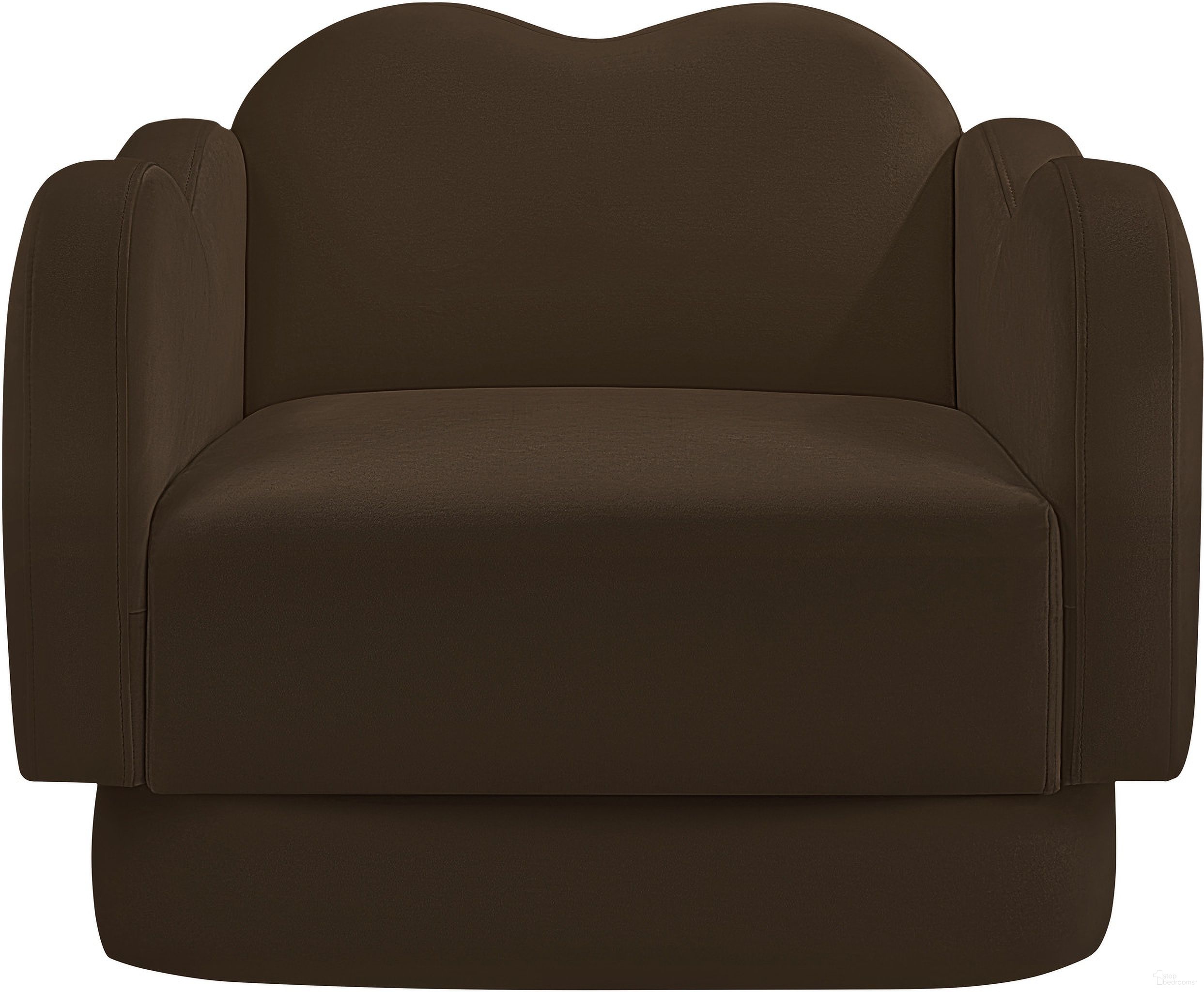 The appearance of Bloom Velvet Chair In Brown Velvet designed by Meridian in the modern / contemporary interior design. This brown velvet piece of furniture was selected by 1StopBedrooms from Bloom Collection to add a touch of cosiness and style into your home. Sku: 44007Brown-C. Material: Velvet.