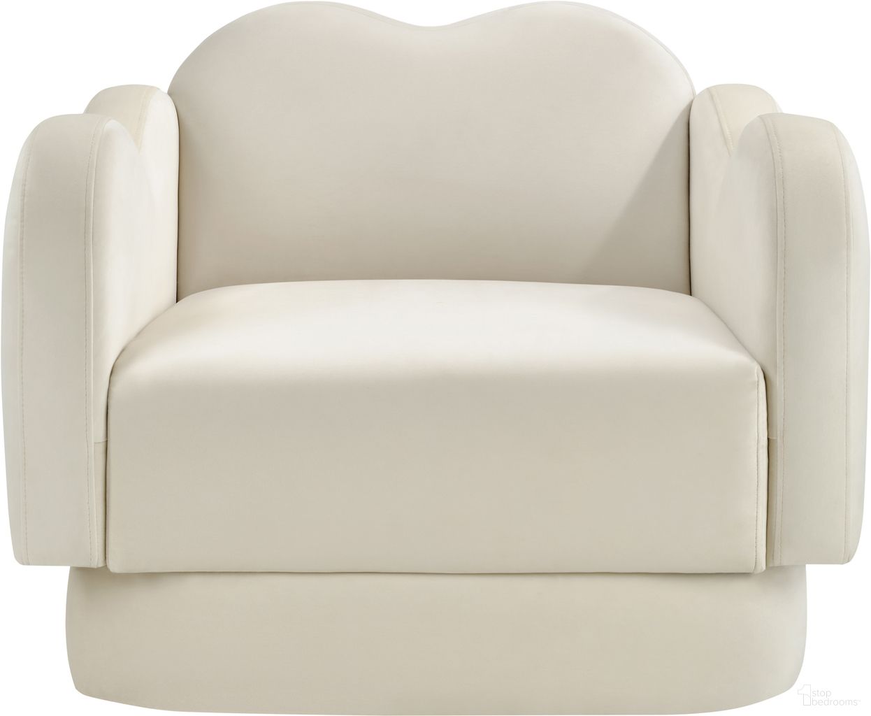 Bloom Velvet Chair In Cream Velvet
