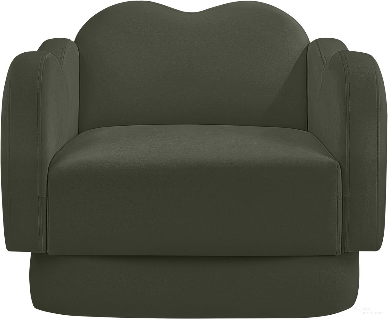 The appearance of Bloom Velvet Chair In Green Velvet designed by Meridian in the modern / contemporary interior design. This green velvet piece of furniture was selected by 1StopBedrooms from Bloom Collection to add a touch of cosiness and style into your home. Sku: 44007Green-C. Material: Velvet.