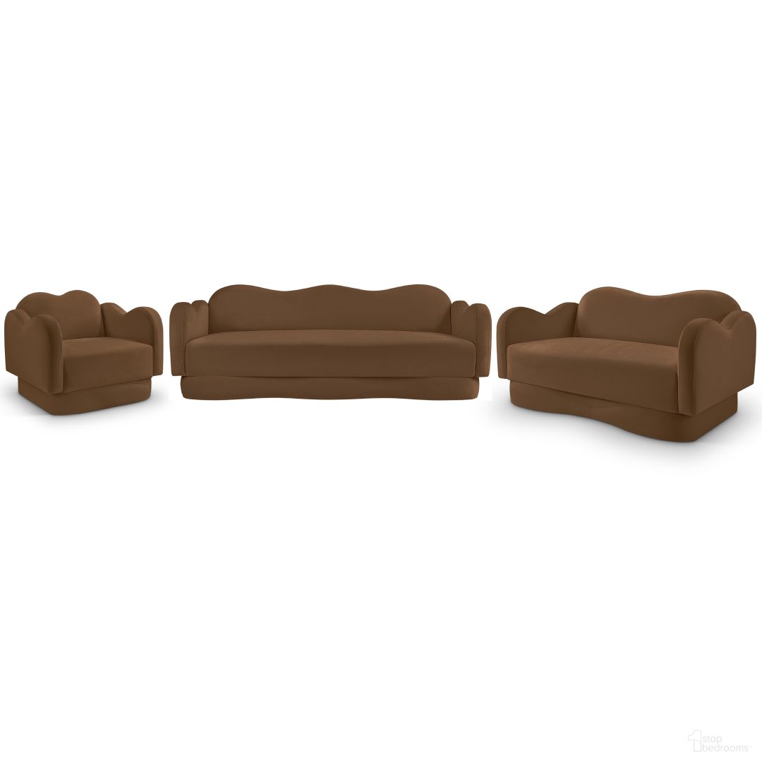 The appearance of Bloom Velvet Living Room Set In Saddle designed by Meridian in the modern / contemporary interior design. This saddle piece of furniture was selected by 1StopBedrooms from Bloom Collection to add a touch of cosiness and style into your home. Sku: 44007Saddle-S;44007Saddle-L. Material: Velvet.