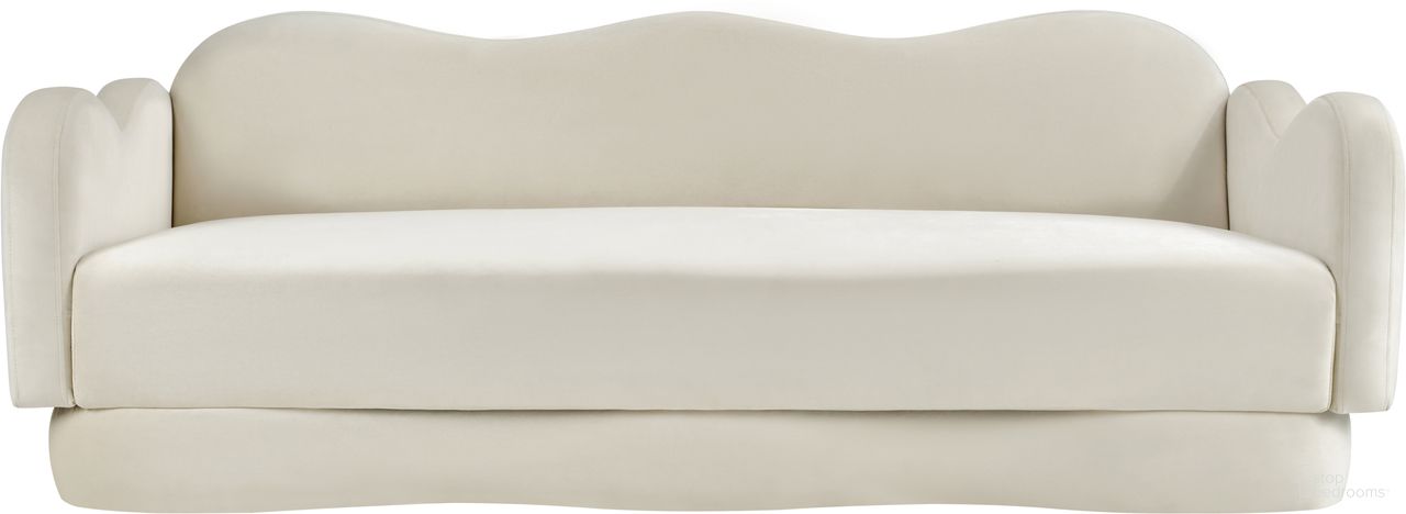 The appearance of Bloom Velvet Sofa In Cream Velvet designed by Meridian in the modern / contemporary interior design. This cream velvet piece of furniture was selected by 1StopBedrooms from Bloom Collection to add a touch of cosiness and style into your home. Sku: 44007Cream-S. Material: Velvet.