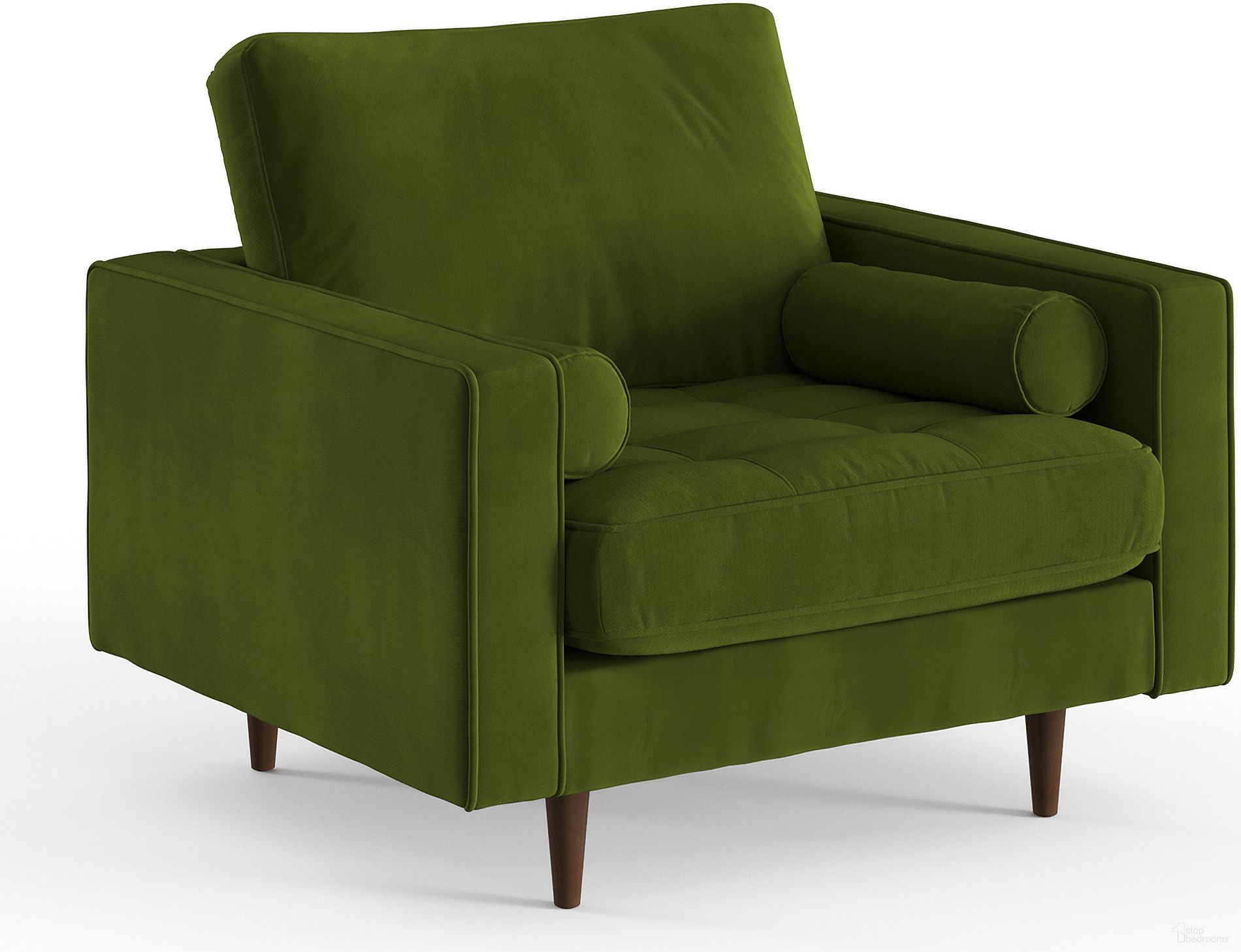 The appearance of Bloomfield Performance Velvet Arm Chair In Forest designed by Aeon in the modern / contemporary interior design. This forest piece of furniture was selected by 1StopBedrooms from Bloomfield Collection to add a touch of cosiness and style into your home. Sku: AETH61-Forest Velvet. Material: Wood.