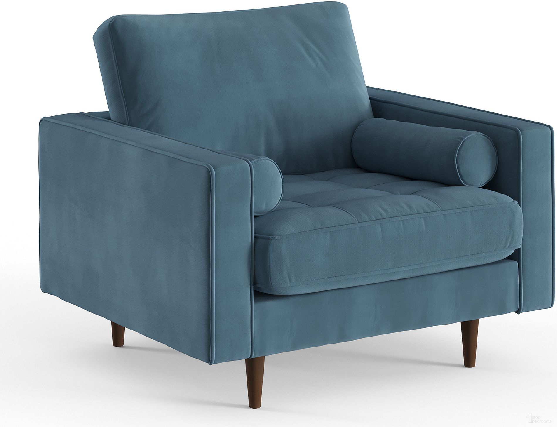 The appearance of Bloomfield Performance Velvet Arm Chair In Ocean designed by Aeon in the modern / contemporary interior design. This ocean piece of furniture was selected by 1StopBedrooms from Bloomfield Collection to add a touch of cosiness and style into your home. Sku: AETH61-Ocean Velvet. Material: Wood.