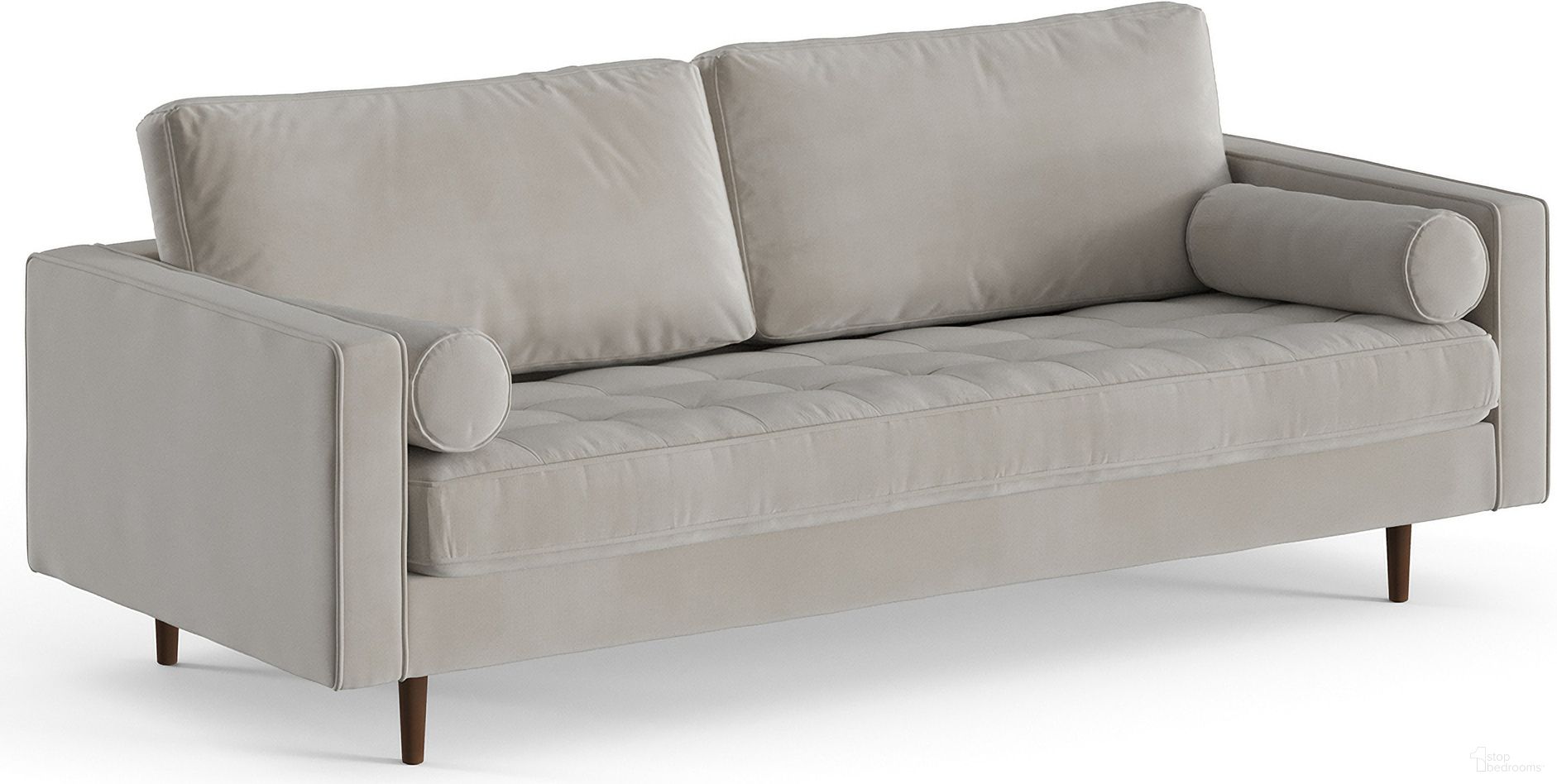 The appearance of Bloomfield Performance Velvet Sofa In Platinum designed by Aeon in the modern / contemporary interior design. This platinum piece of furniture  was selected by 1StopBedrooms from Bloomfield Zander Collection to add a touch of cosiness and style into your home. Sku: AETH63-Platinum Velvet. Material: Wood.