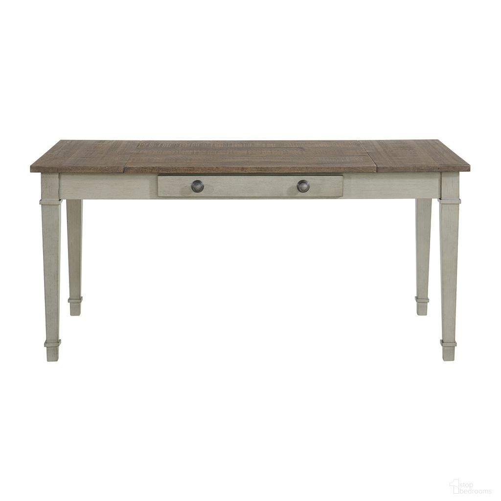 The appearance of Bloomfield Rectangular Dining Table In Medium Brown and Washed Stone designed by Picket House in the country / farmhouse interior design. This medium brown/washed stone piece of furniture  was selected by 1StopBedrooms from Bloomfield Collection to add a touch of cosiness and style into your home. Sku: D-9890-7-DT. Table Base Style: Legs. Table Top Shape: Rectangular. Size: 36" x 66". Material: Acacia.