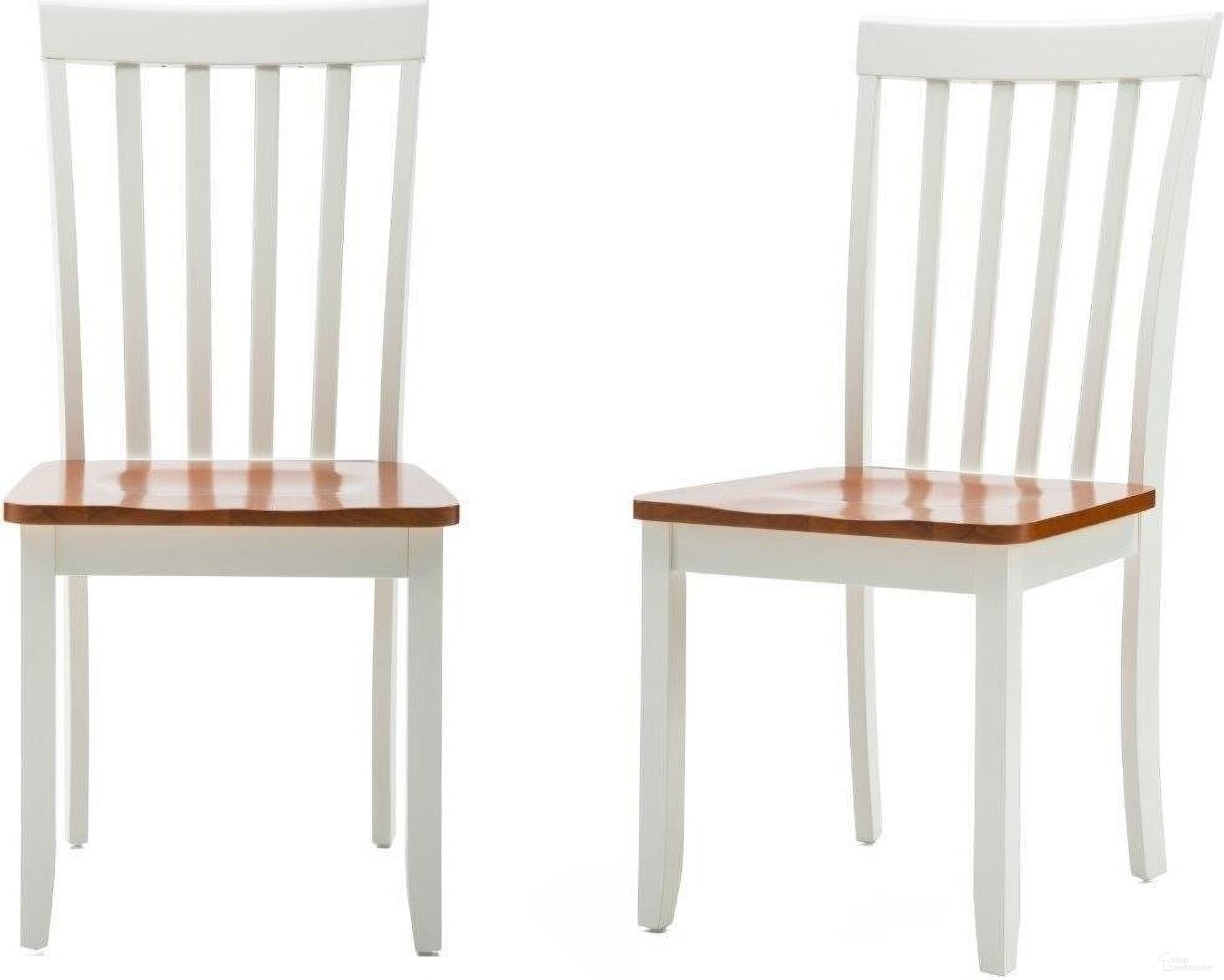 The appearance of Bloomington Dining Chair Set of 2 In White And Honey Oak designed by Boraam Industries in the country / farmhouse interior design. This white and oak piece of furniture was selected by 1StopBedrooms from Bloomington Collection to add a touch of cosiness and style into your home. Sku: 22031. Material: Rubberwood. Chair Type: Side Chair.