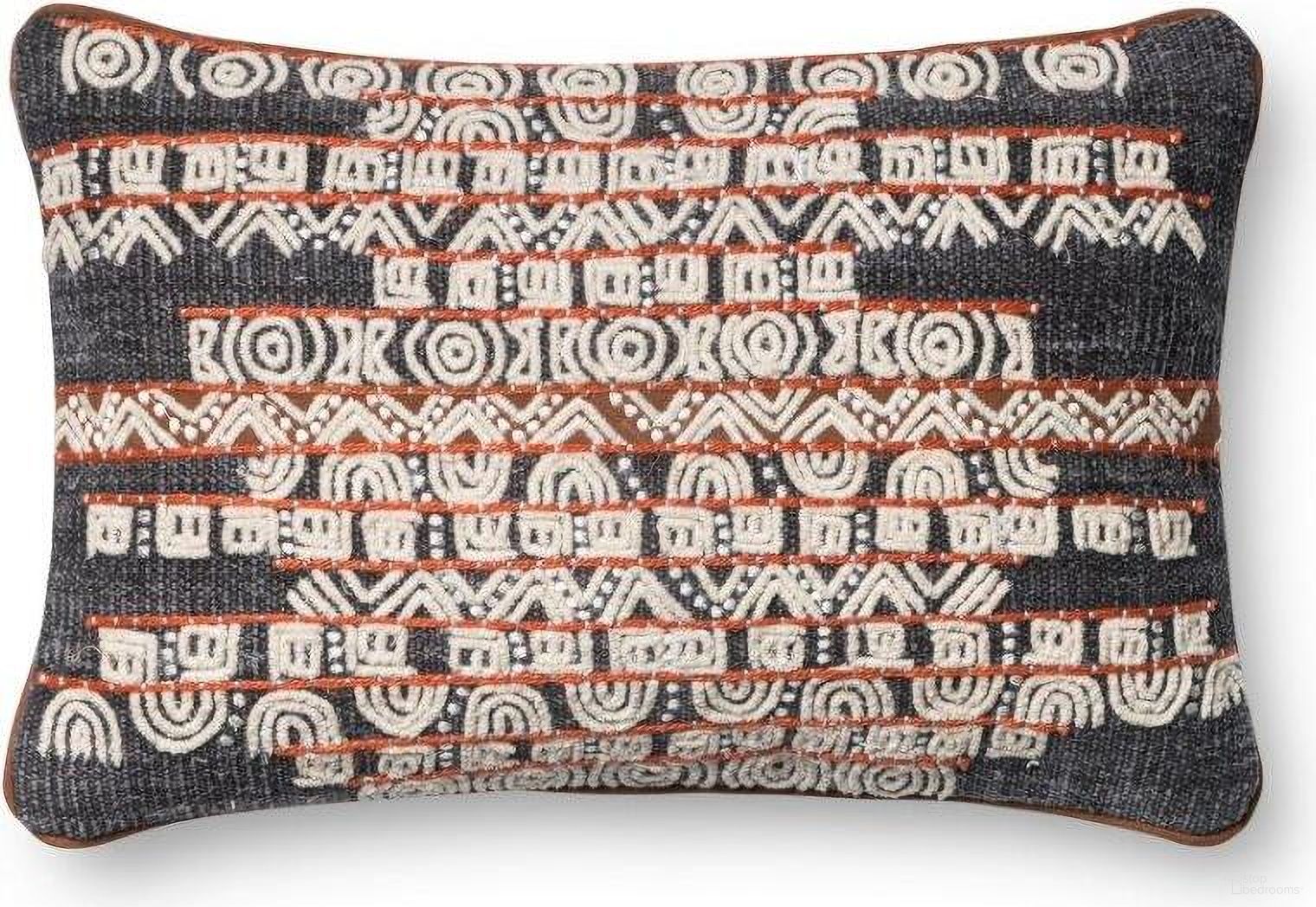 The appearance of Loloi P0378 Blue and Rust 13" x 21" Cover w/Down Pillow designed by Loloi Rugs in the modern / contemporary interior design. This blue and rust piece of furniture  was selected by 1StopBedrooms from Pillows Collection to add a touch of cosiness and style into your home. Sku: DSETP0378BBRUPIL5. Material: Cotton.