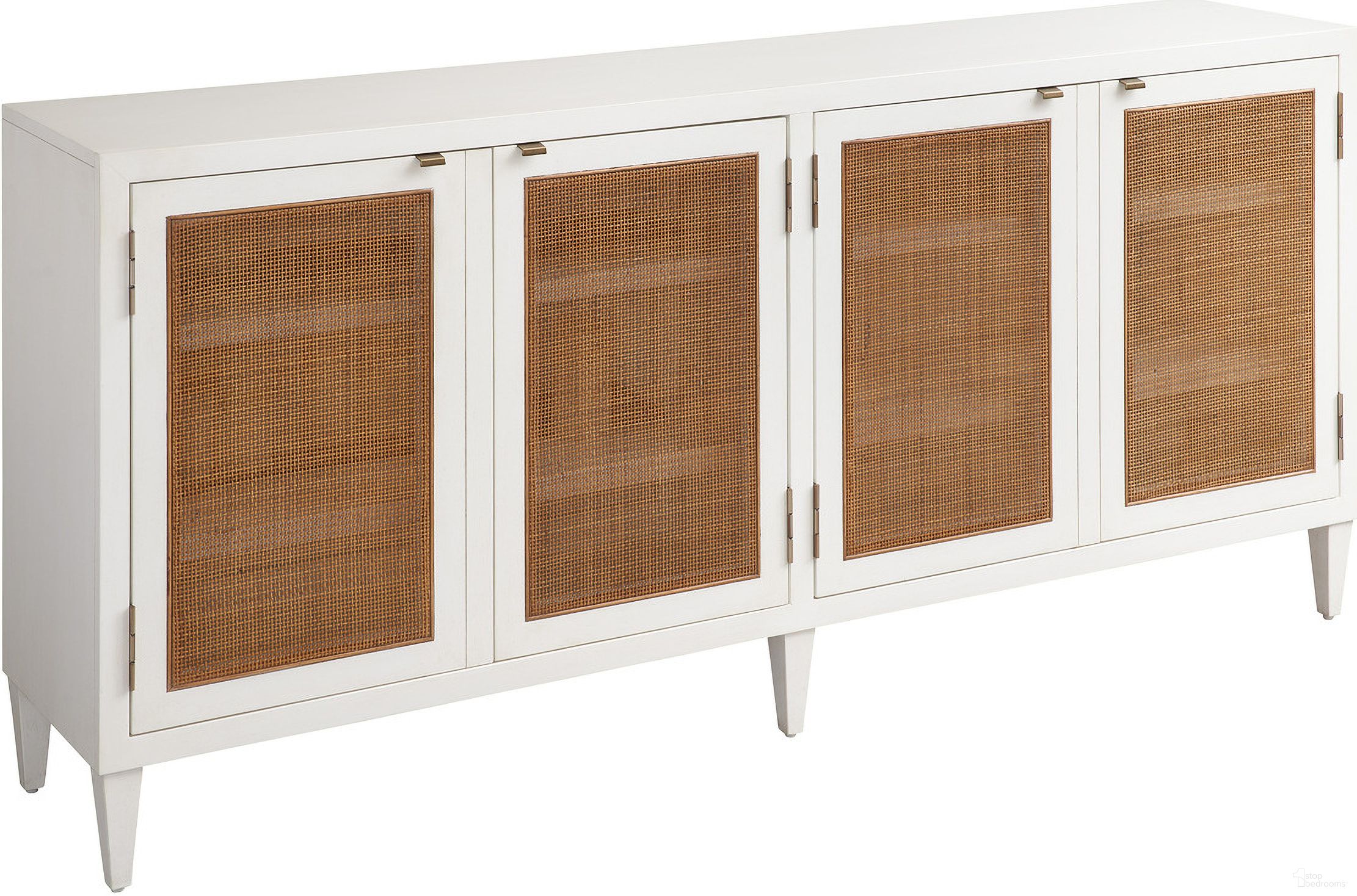 The appearance of Laguna Bluebird Media Console In Tides designed by Barclay Butera in the coastal interior design. This tides piece of furniture  was selected by 1StopBedrooms from Laguna Collection to add a touch of cosiness and style into your home. Sku: 935-907. Material: Wood.