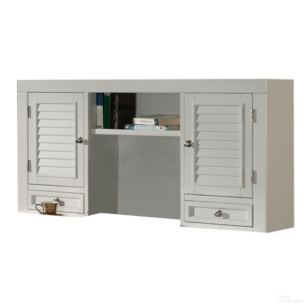 The appearance of Boca 47" Hutch designed by Parker House in the modern / contemporary interior design. This white piece of furniture  was selected by 1StopBedrooms from Boca Collection to add a touch of cosiness and style into your home. Sku: BOC#347H. Material: Wood.