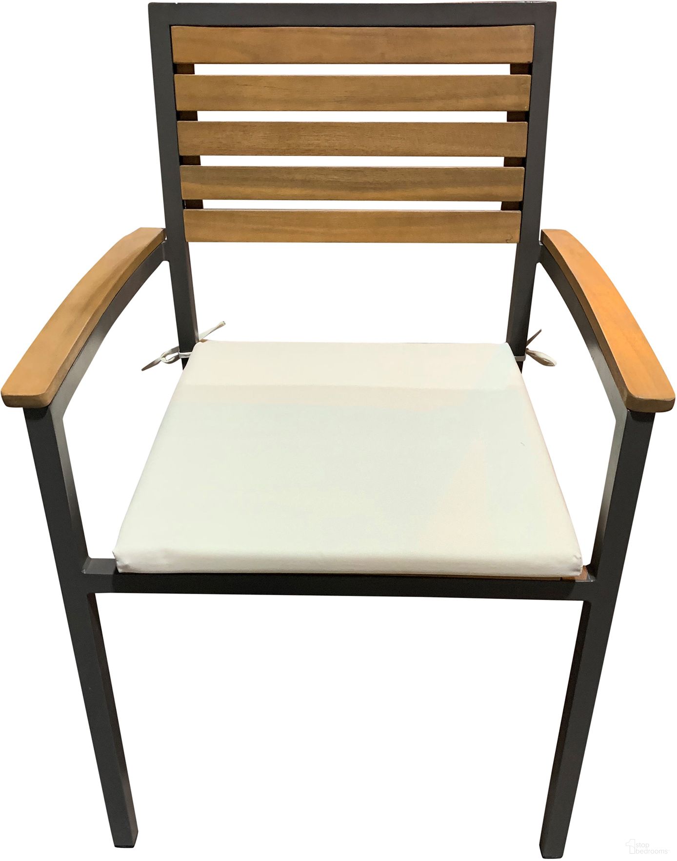 The appearance of Boca Grande Stackable Dining Armchairs with Cushion In Natural - Set of 2 designed by Pelican Reef in the traditional interior design. This natural piece of furniture  was selected by 1StopBedrooms from Boca Grande Collection to add a touch of cosiness and style into your home. Sku: PJO-3201-GRY-AC-CUSH-SET2. Material: Aluminum.