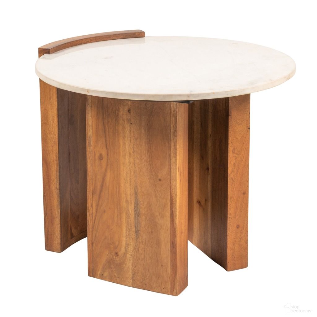 The appearance of Bodhi Round Marble and Mango Wood Semi-Enclosed Slat Coffee Table In Natural designed by Rowena Interiors in the modern / contemporary interior design. This natural piece of furniture was selected by 1StopBedrooms from Bodhi Collection to add a touch of cosiness and style into your home. Sku: EC1980MC. Material: Mango Wood.