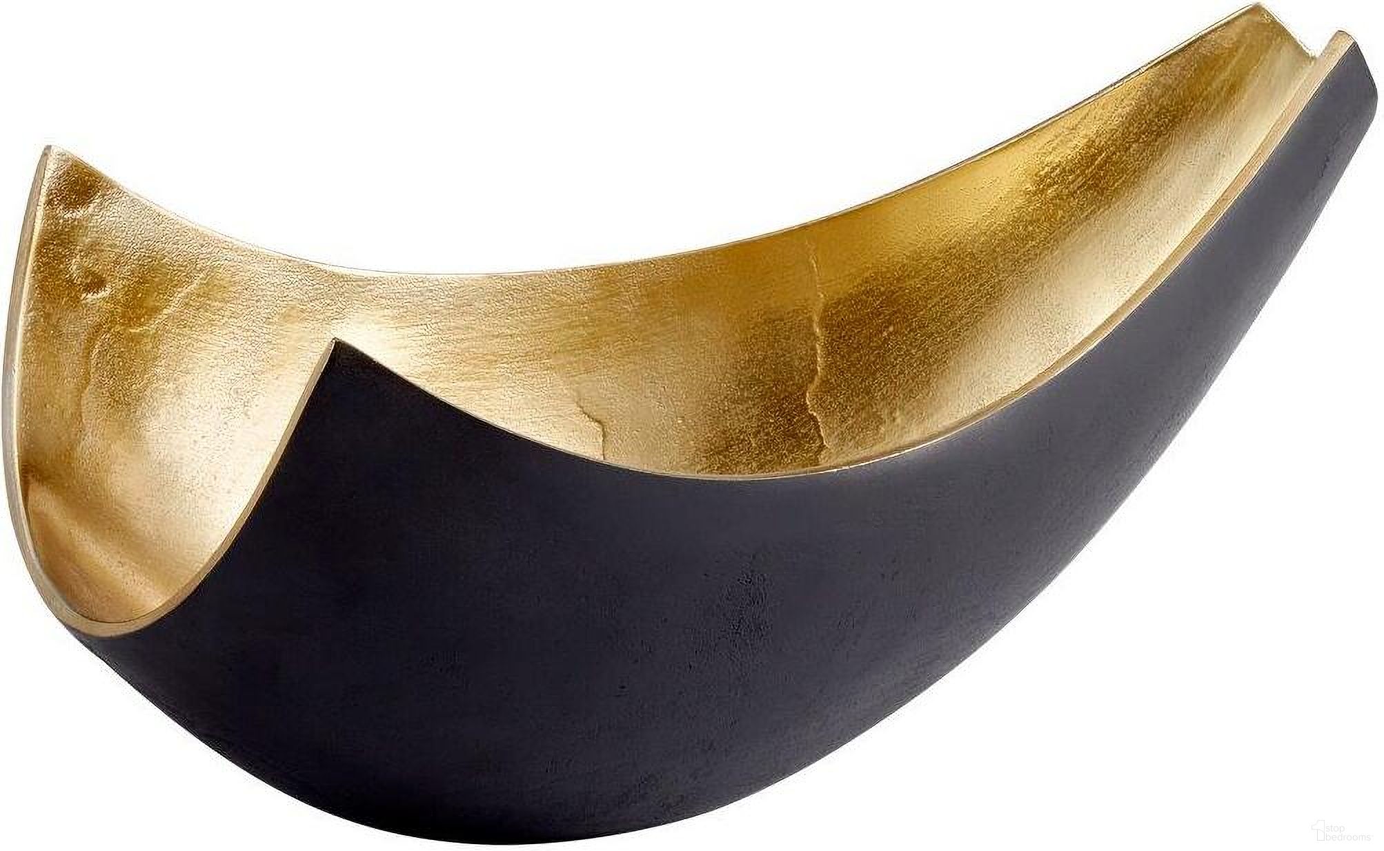 Boema Matt Black And Gold Large Tray