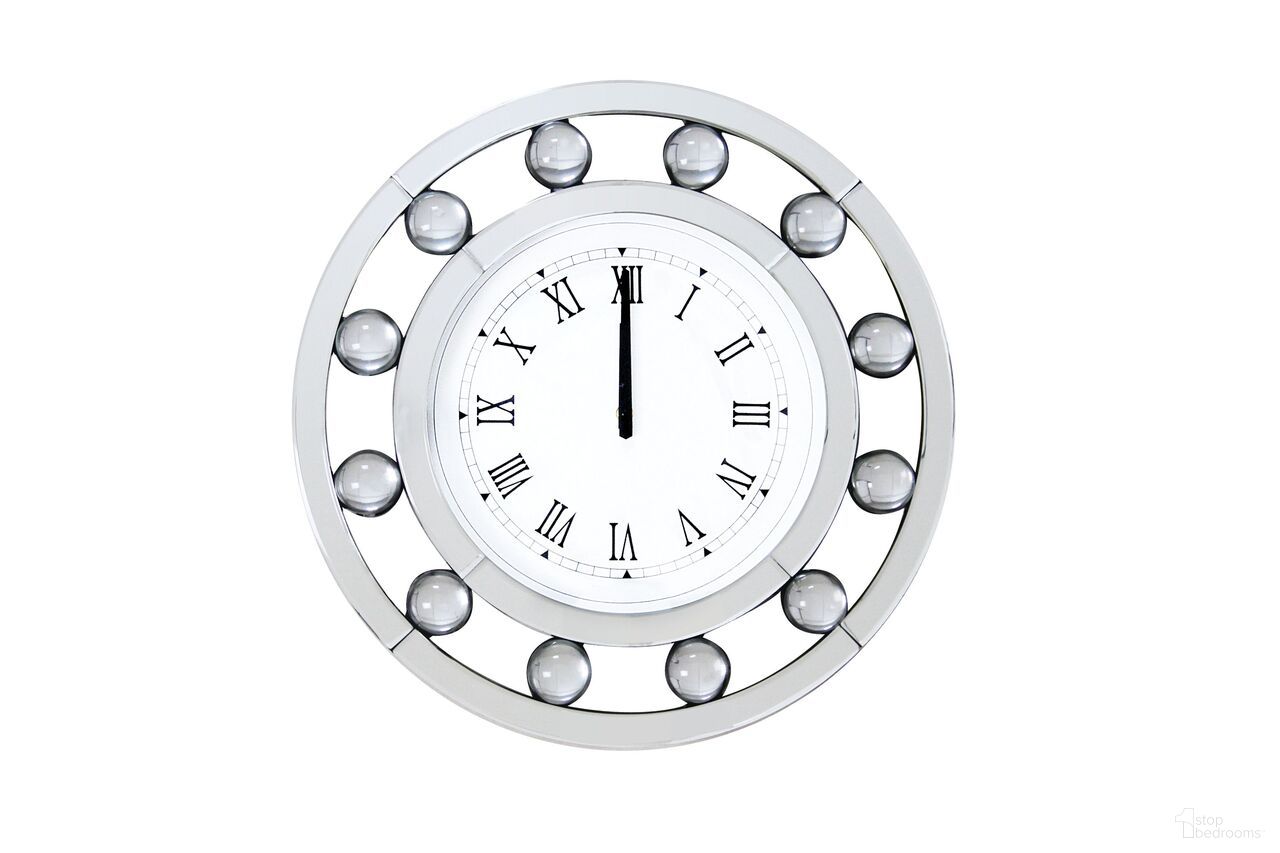 The appearance of Boffa Mirrored Wall Clock designed by ACME in the glam interior design. This red piece of furniture  was selected by 1StopBedrooms from Boffa Collection to add a touch of cosiness and style into your home. Sku: 97405. Material: Glass.