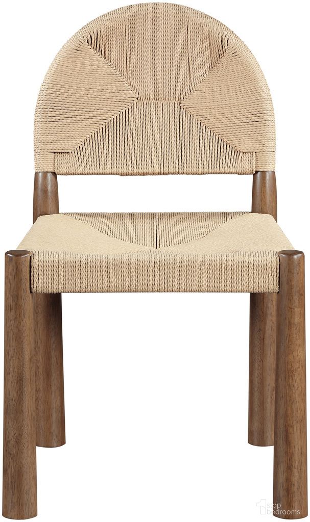 The appearance of Bohemia Woven Seagrass Cord and Solid Wood Dining Chair Set of 2 In Beige and Stained Walnut designed by Meridian in the transitional interior design. This beige/stained walnut piece of furniture  was selected by 1StopBedrooms from Bohemia Collection to add a touch of cosiness and style into your home. Sku: 332-C. Material: Polyurethane. Chair Type: Side Chair.