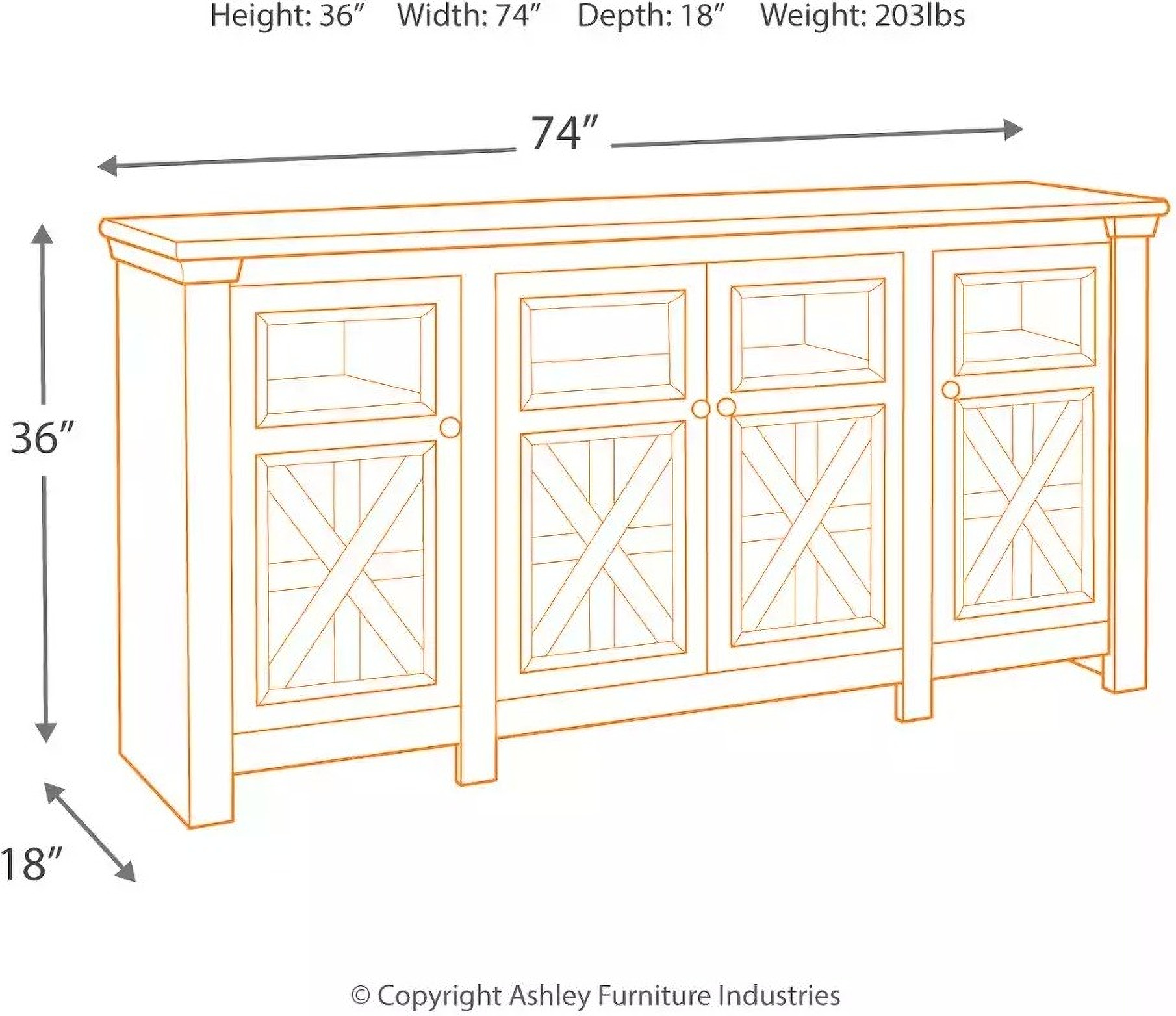 Bolanburg Weathered Gray Extra Large TV Stand by Ashley Furniture
