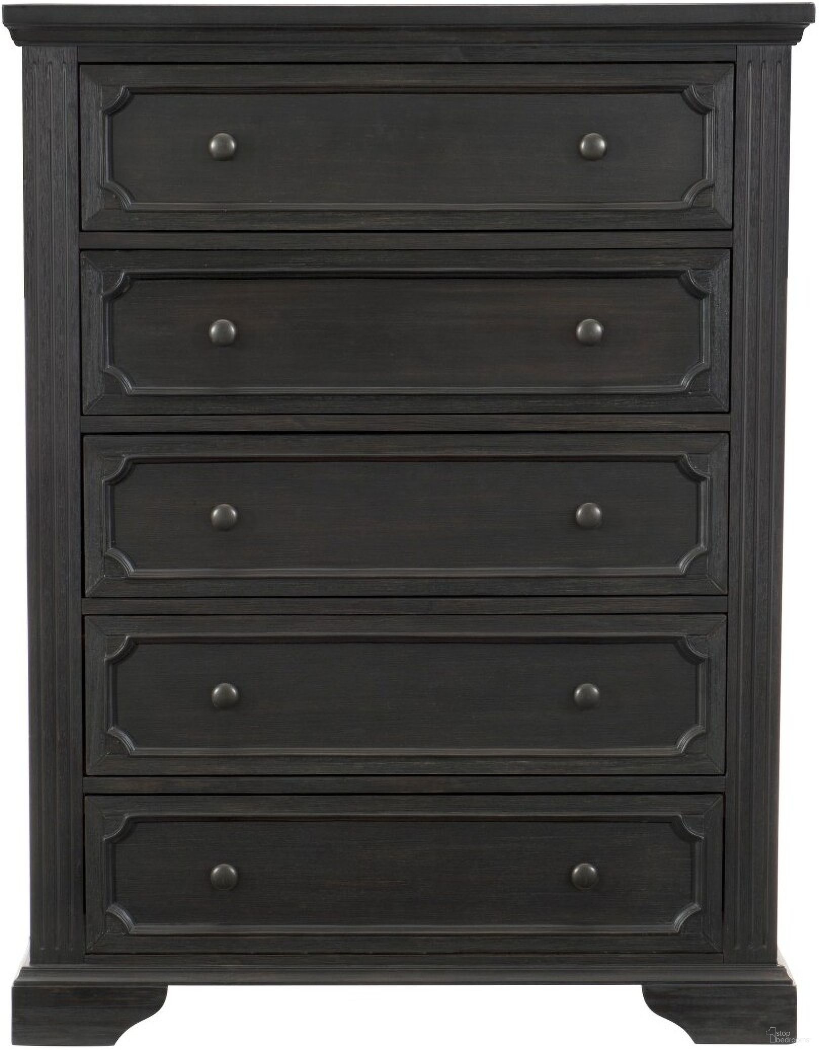 The appearance of Bolingbrook Wire Brushed Charcoal Chest designed by Homelegance in the transitional interior design. This black piece of furniture was selected by 1StopBedrooms from Bolingbrook Collection to add a touch of cosiness and style into your home. Sku: 1647-9. Material: Wood.