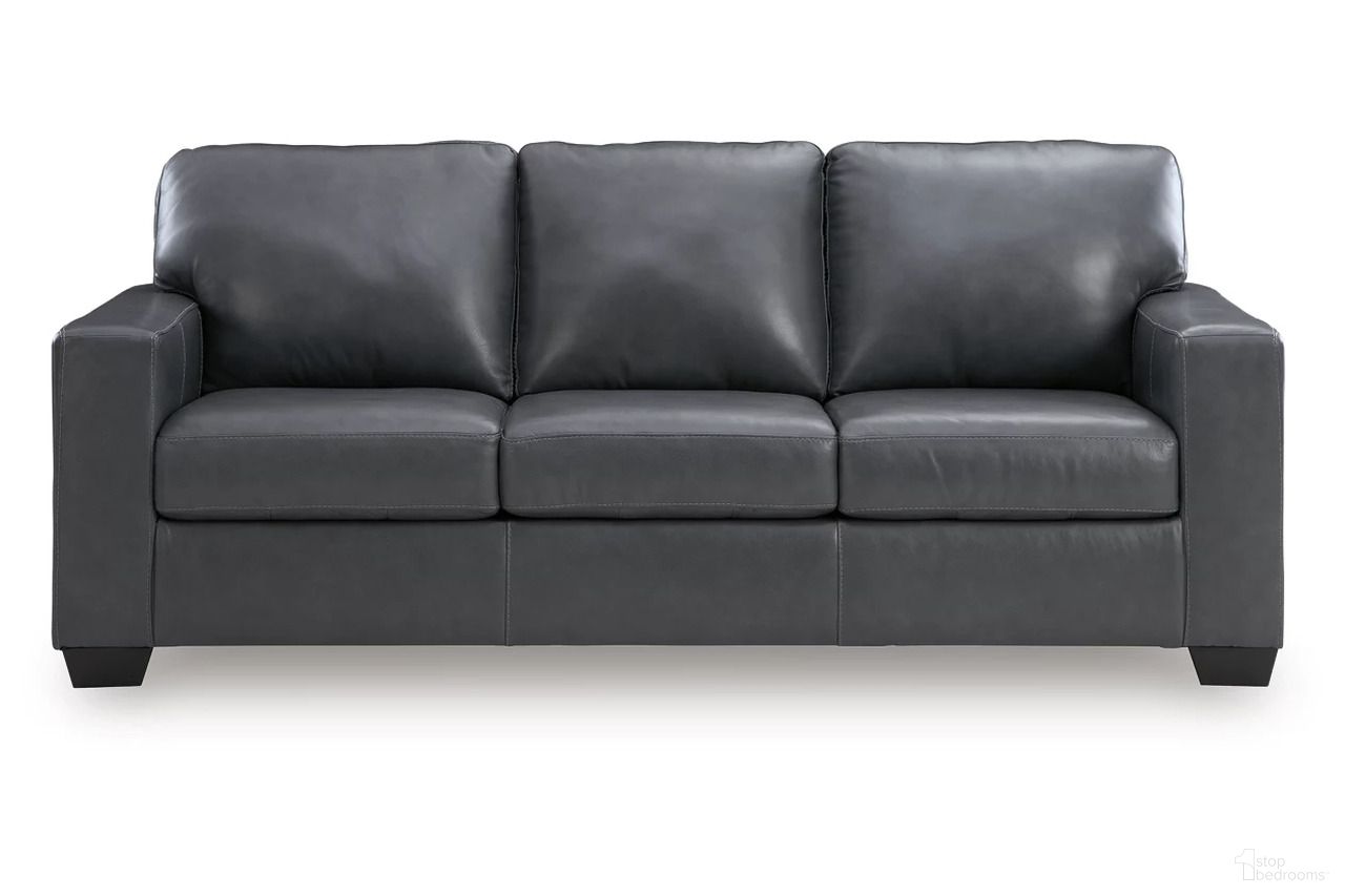 The appearance of Bolsena Queen Sofa Sleeper In Admiral designed by Signature Design by Ashley in the modern / contemporary interior design. This admiral piece of furniture  was selected by 1StopBedrooms from Bolsena Collection to add a touch of cosiness and style into your home. Sku: 5560439. Material: Faux Leather.