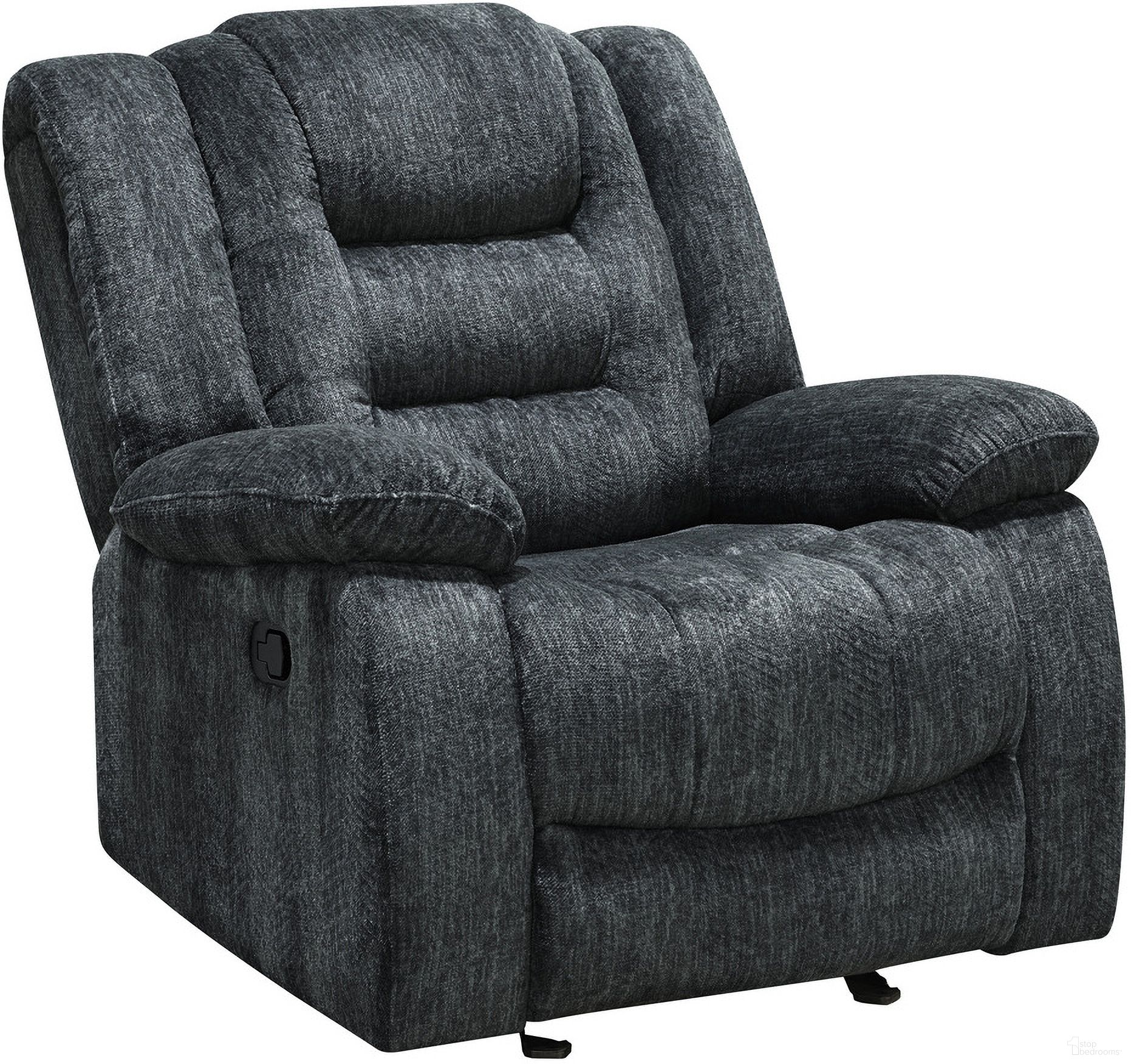 The appearance of Bolton Misty Storm Glider Recliner In Light Grey designed by Parker House in the modern / contemporary interior design. This light grey piece of furniture  was selected by 1StopBedrooms from Bolton Collection to add a touch of cosiness and style into your home. Sku: MBOL#812G-MISS. Material: Polyester.
