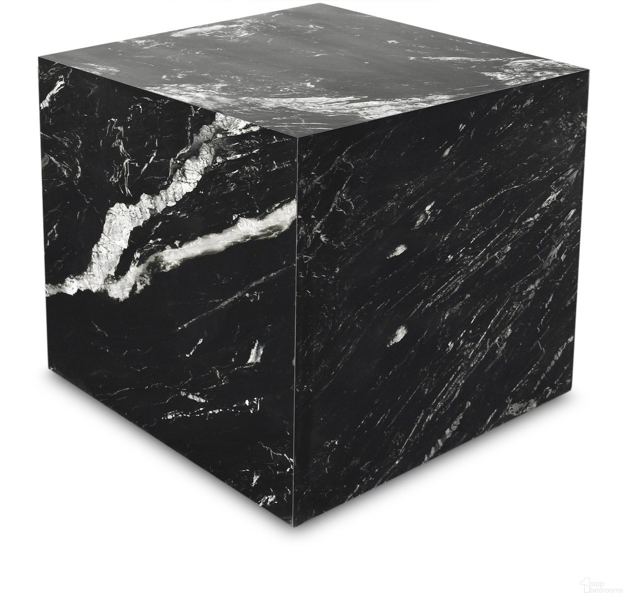 The appearance of Bolzano End Table In Black designed by Meridian in the modern / contemporary interior design. This black piece of furniture  was selected by 1StopBedrooms from Bolzano Collection to add a touch of cosiness and style into your home. Sku: 251Black-ET. Material: Marble.