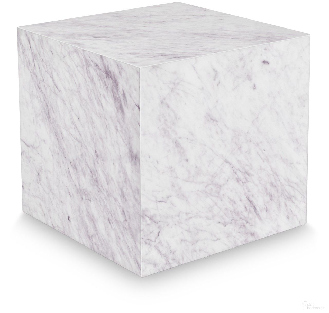 The appearance of Bolzano End Table In White designed by Meridian in the modern / contemporary interior design. This white piece of furniture  was selected by 1StopBedrooms from Bolzano Collection to add a touch of cosiness and style into your home. Sku: 251White-ET. Material: Marble.