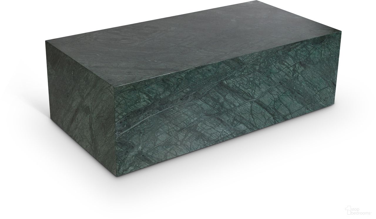 The appearance of Bolzano Marble Coffee Table In Green designed by Meridian in the modern / contemporary interior design. This green piece of furniture  was selected by 1StopBedrooms from Bolzano Collection to add a touch of cosiness and style into your home. Sku: 251Green-CT. Material: Marble.