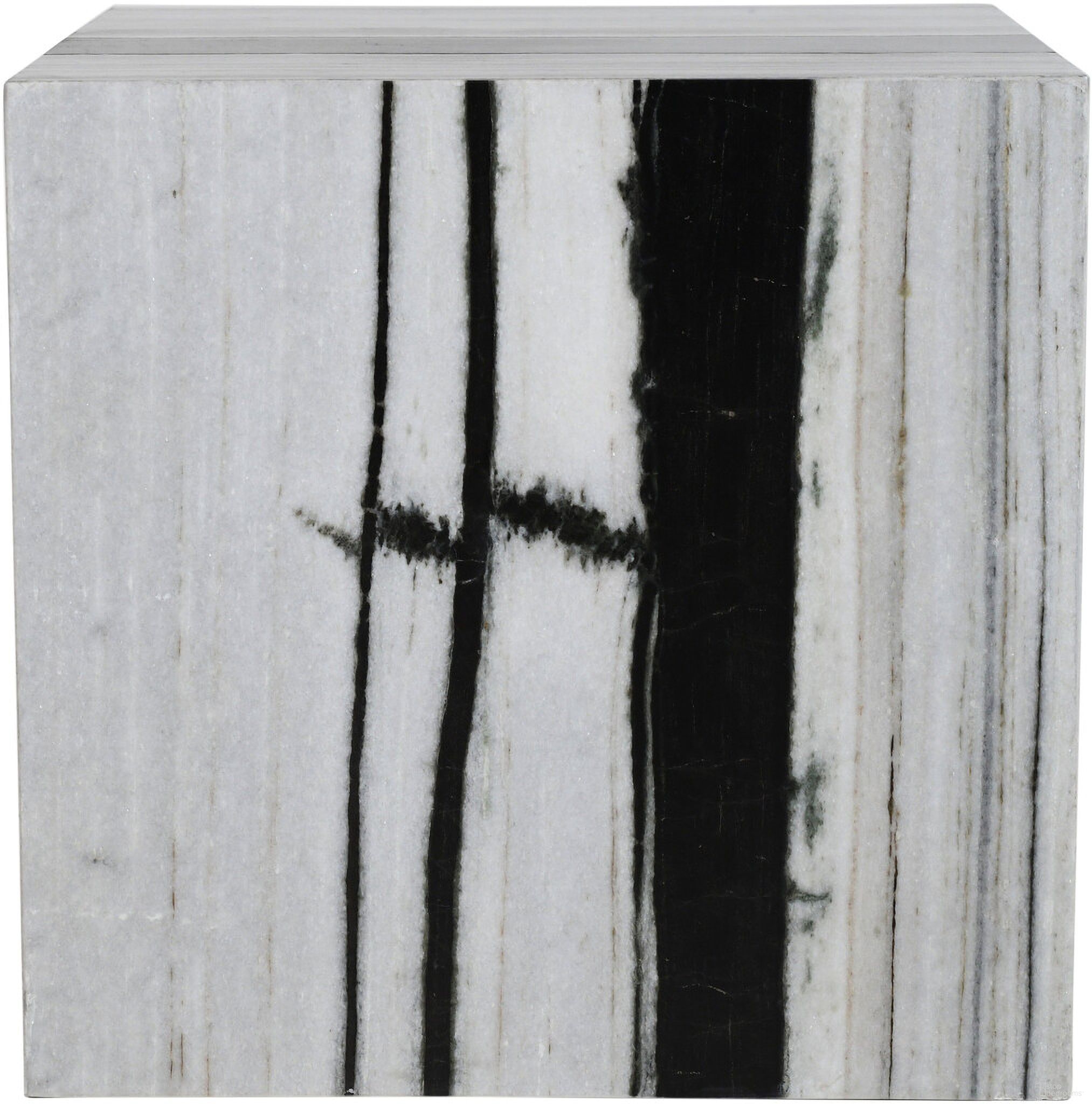The appearance of Bolzano Marble End Table In Black designed by Meridian in the modern / contemporary interior design. This black piece of furniture  was selected by 1StopBedrooms from Bolzano Collection to add a touch of cosiness and style into your home. Sku: 251Panda-ET. Material: Marble.