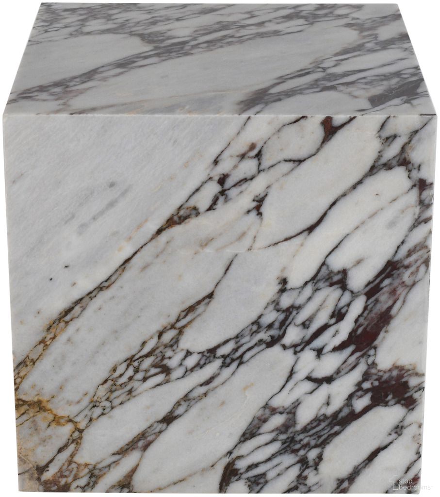 Bolzano Marble End Table In White